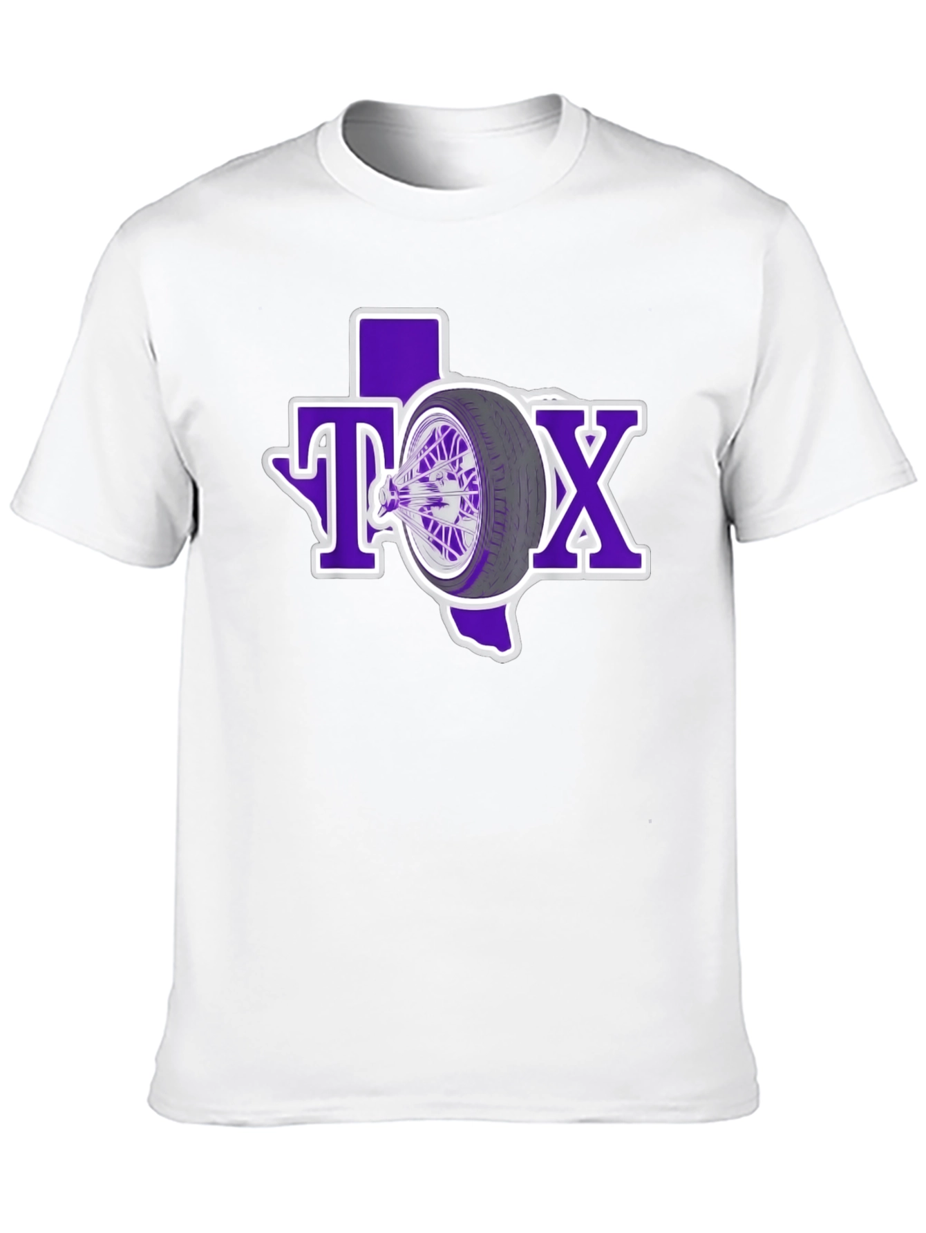Texas Wheel T-Shirt - Purple TX Design