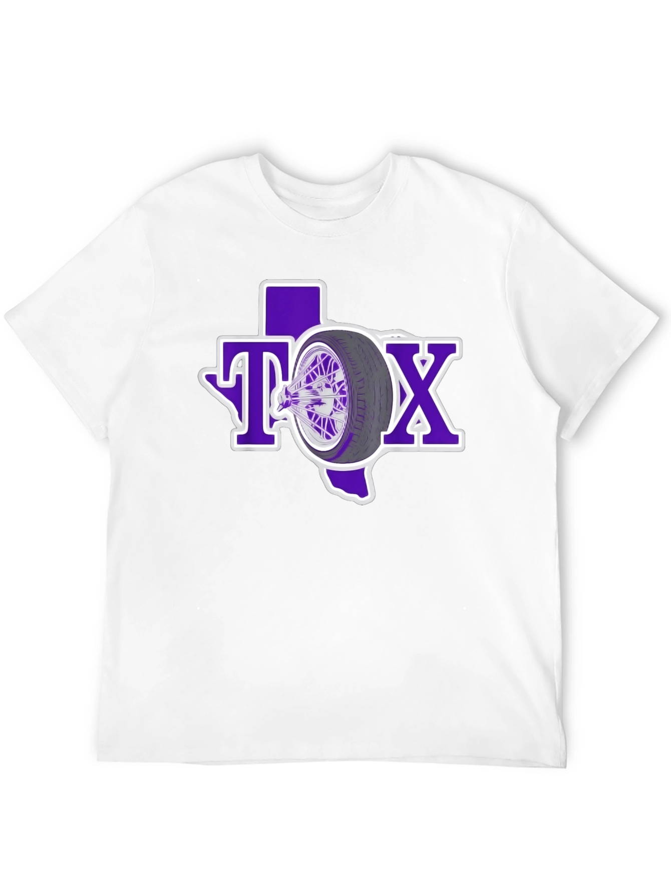 Texas Wheel T-Shirt - Purple TX Design
