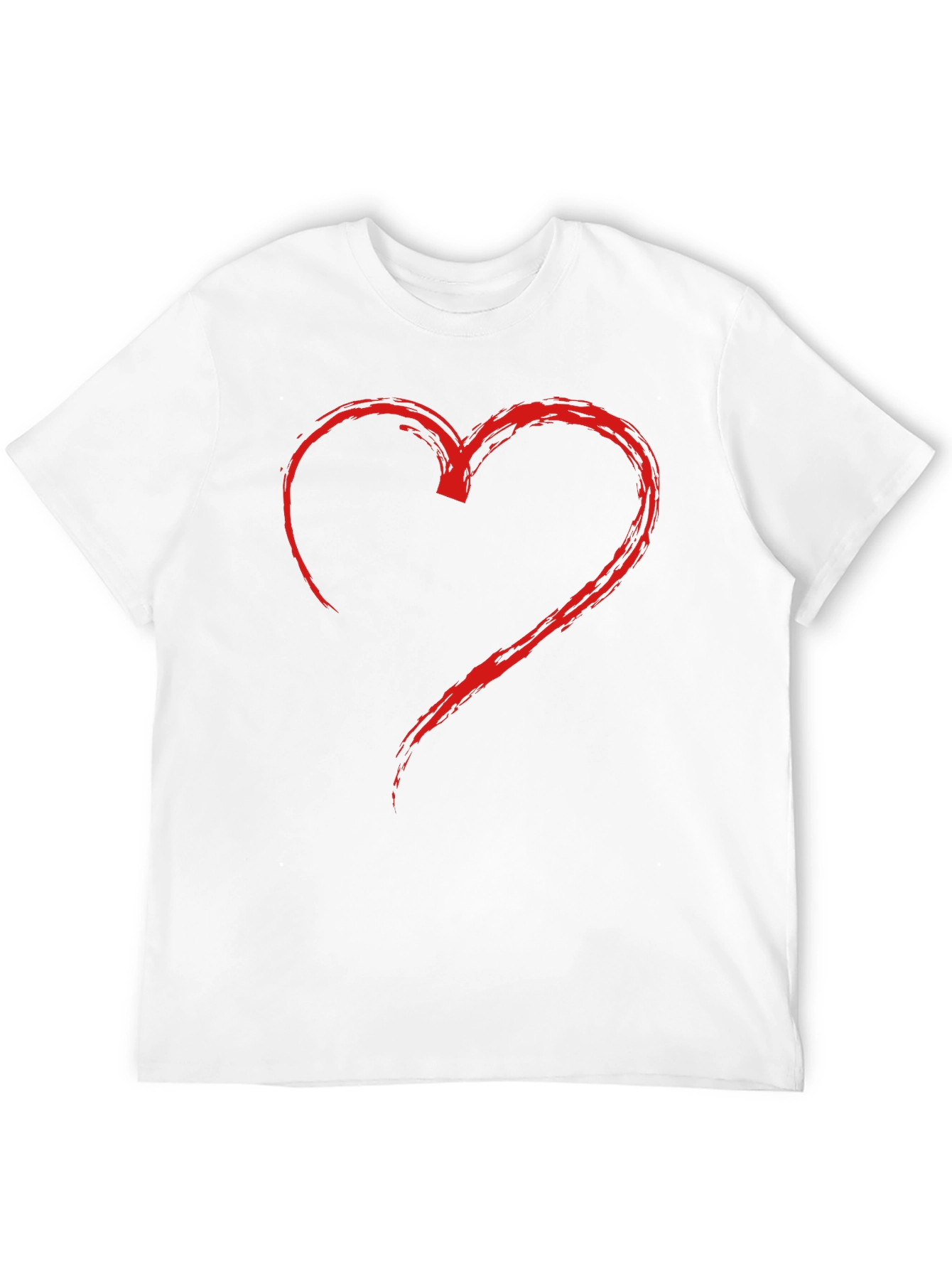 Heart Graphic Mens Black T-Shirt