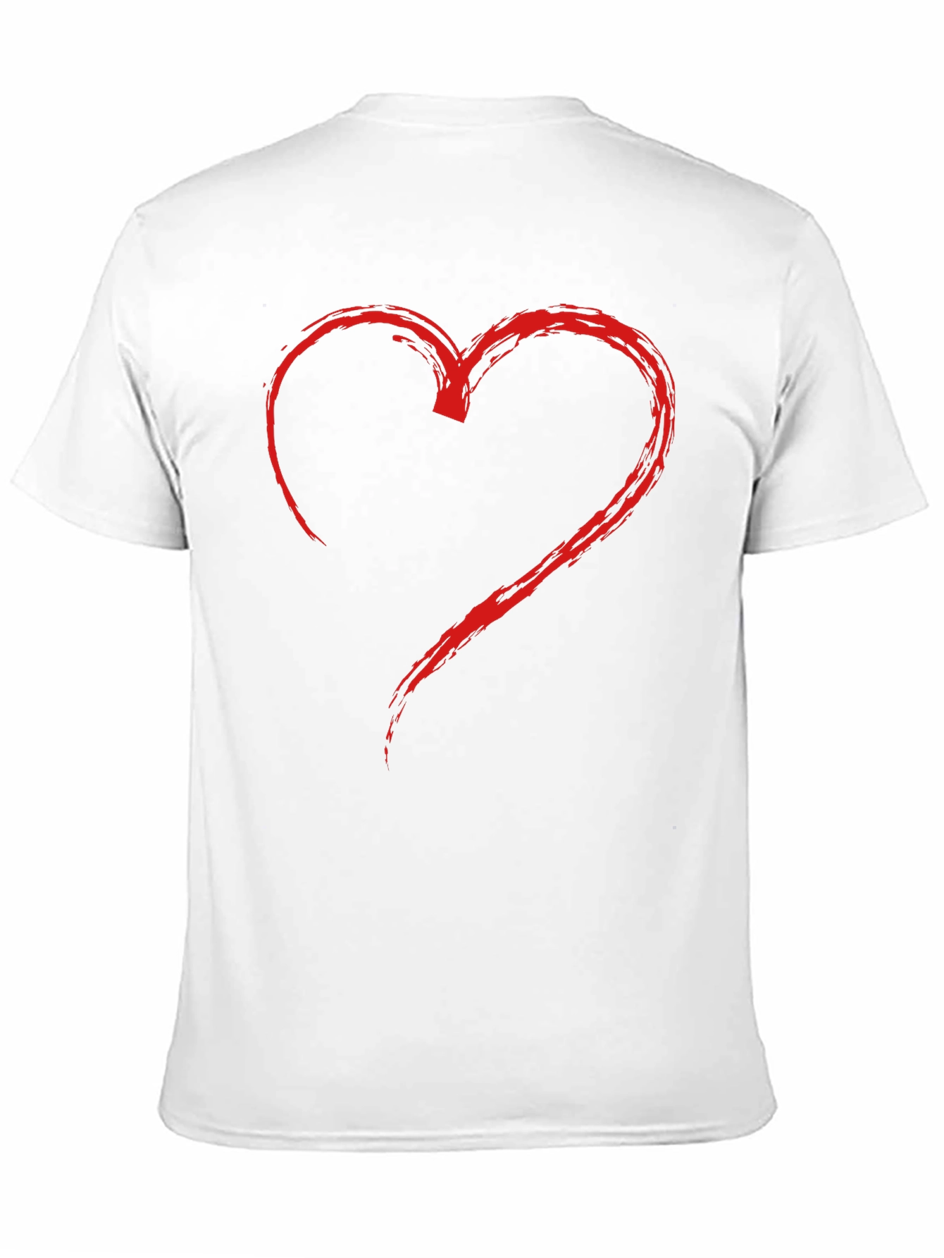 Heart Graphic Mens Black T-Shirt