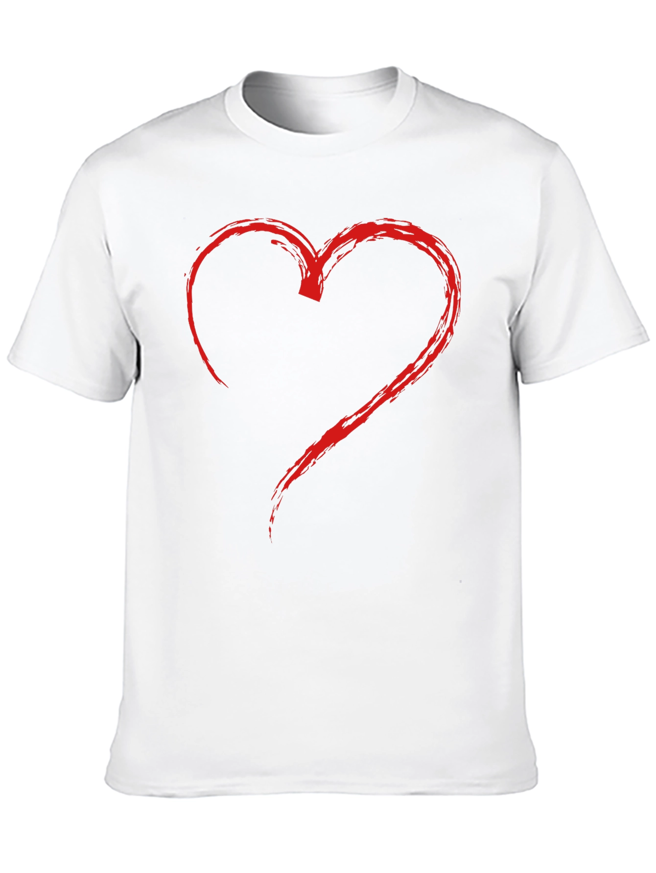 Heart Graphic Mens Black T-Shirt