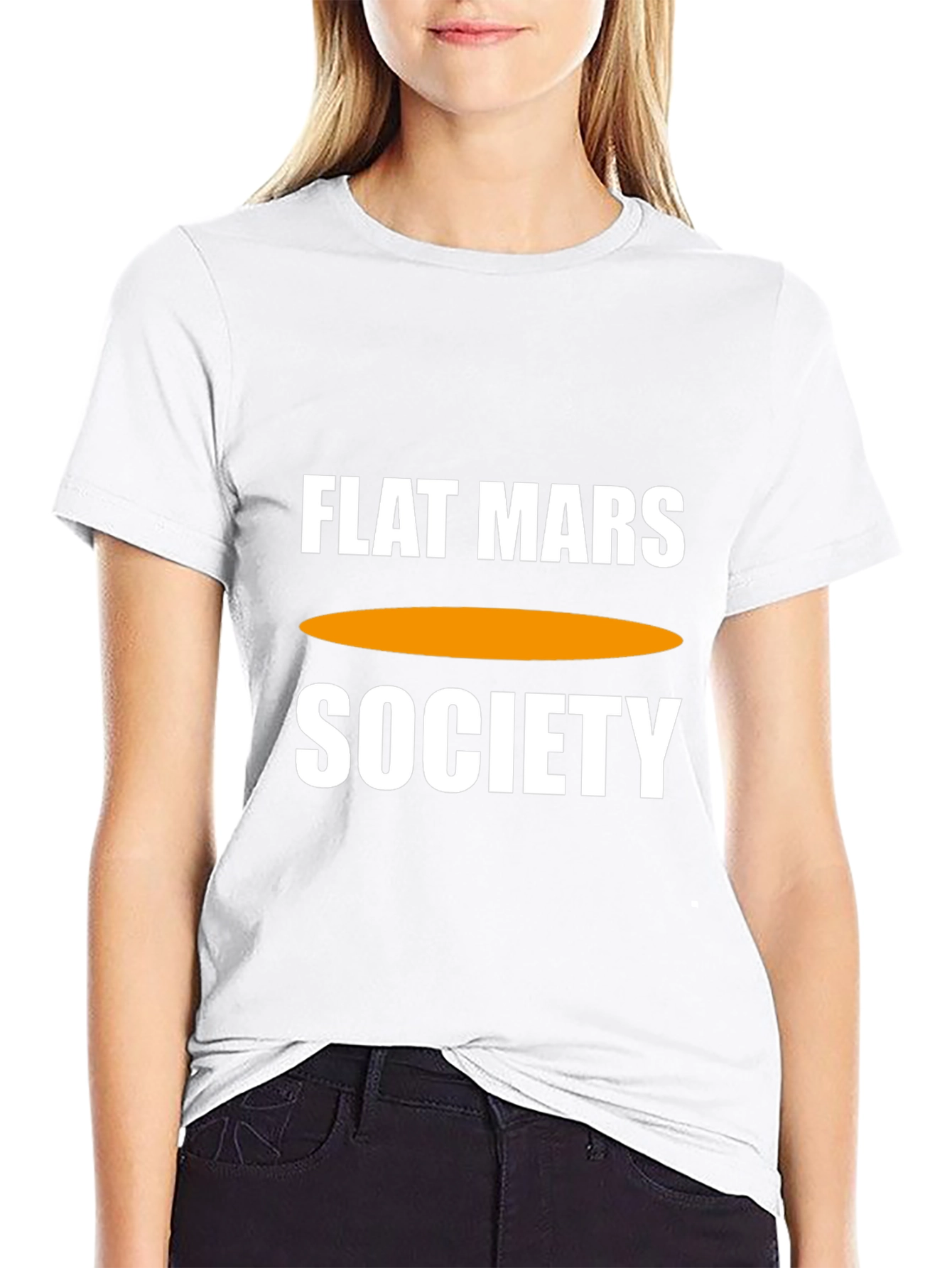 Flat Mars Society Graphic Tee - Black Cotton