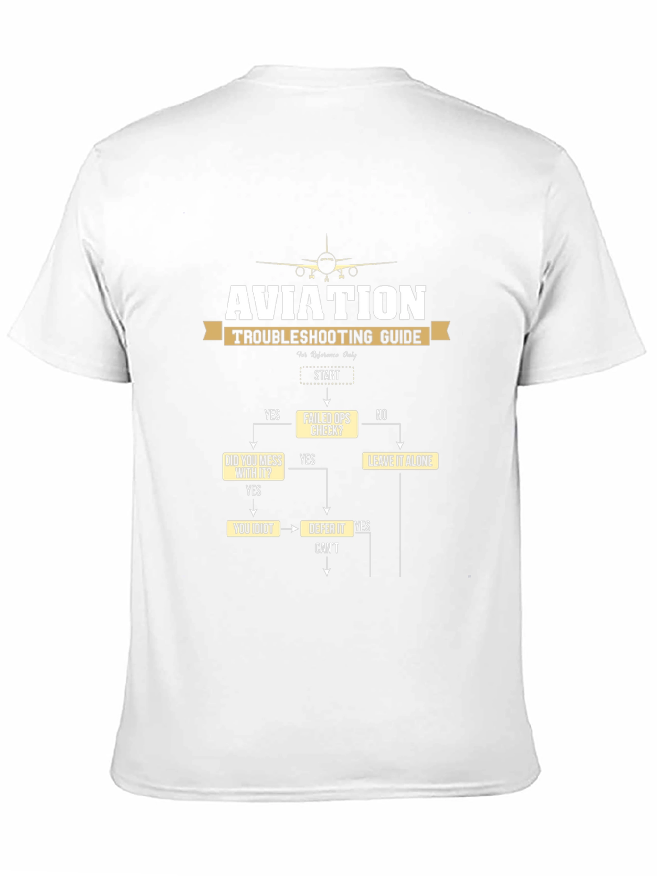 Aviation Troubleshooting Guide Black T-Shirt