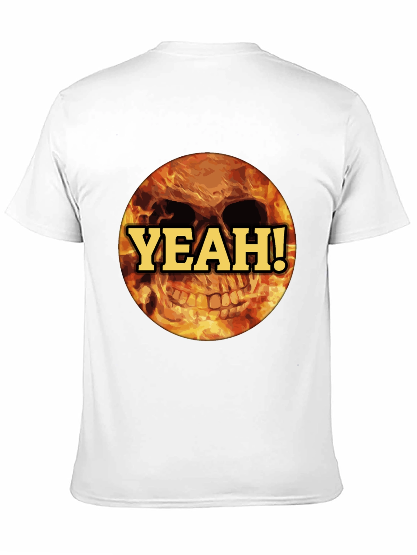 Fiery Skull Yeah! T-Shirt - Bold Graphic Tee