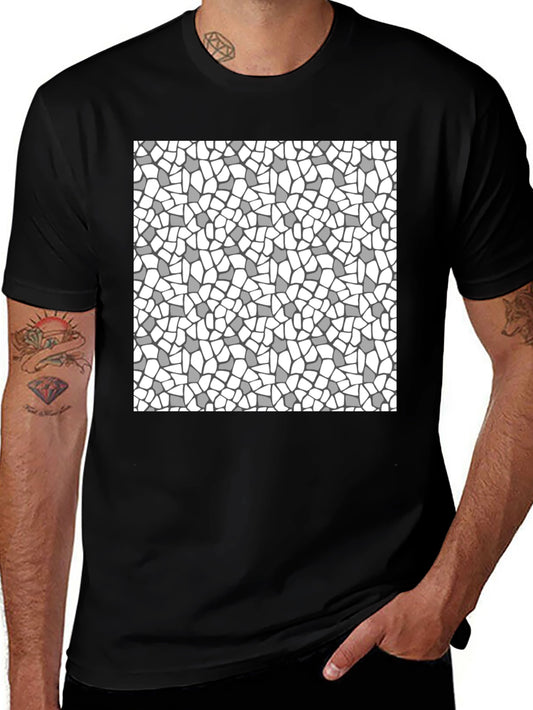 Abstract Pattern Black T-Shirt