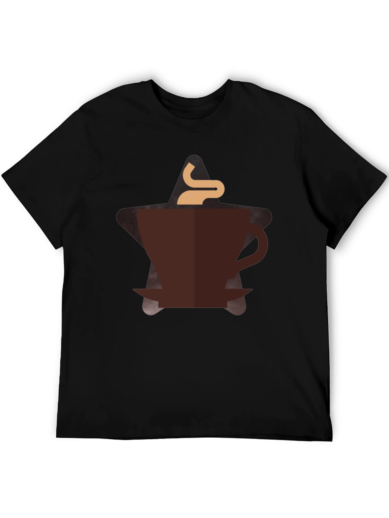 Coffee Lover Graphic Tee - Black Cotton Blend