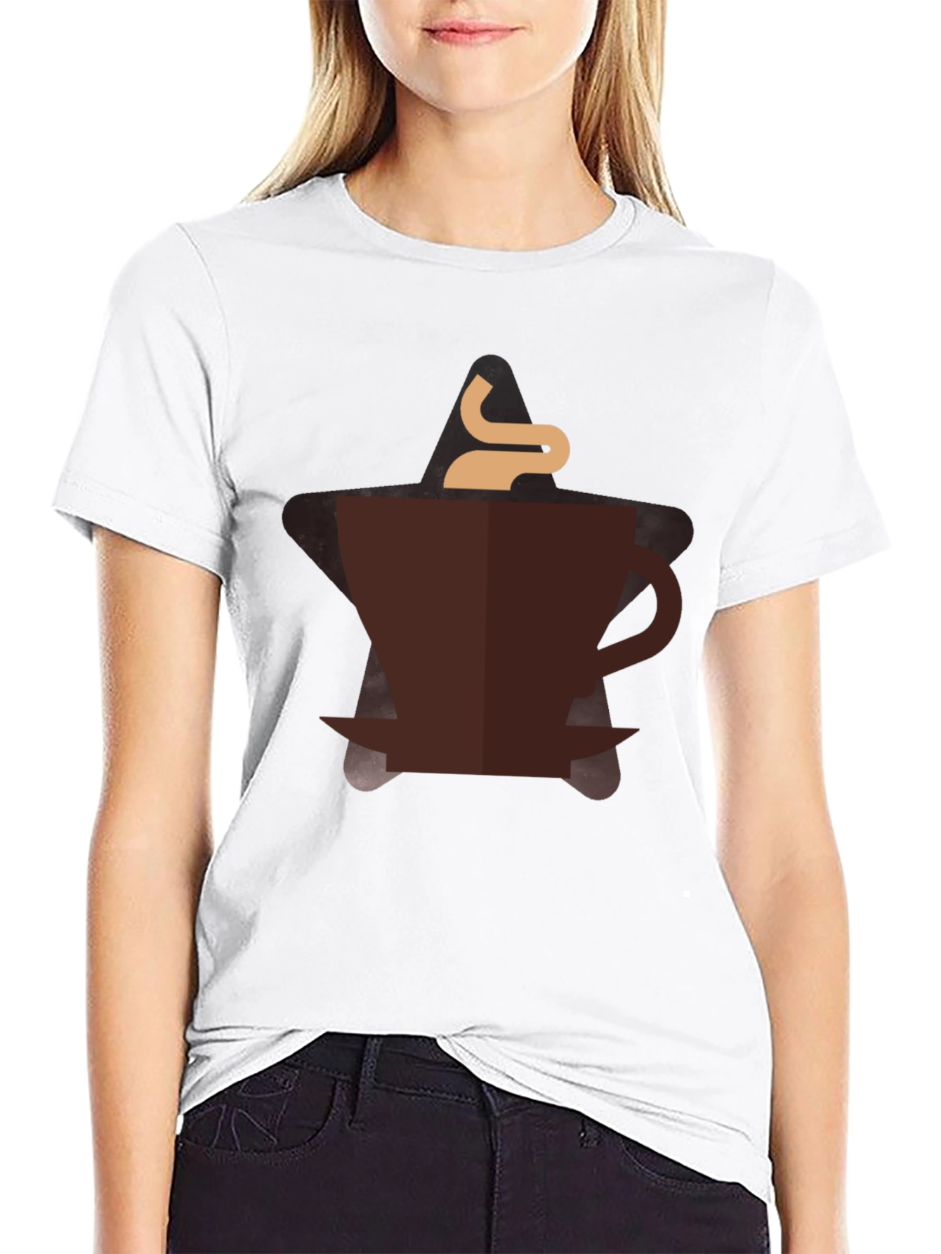 Coffee Lover Graphic Tee - Black Cotton Blend