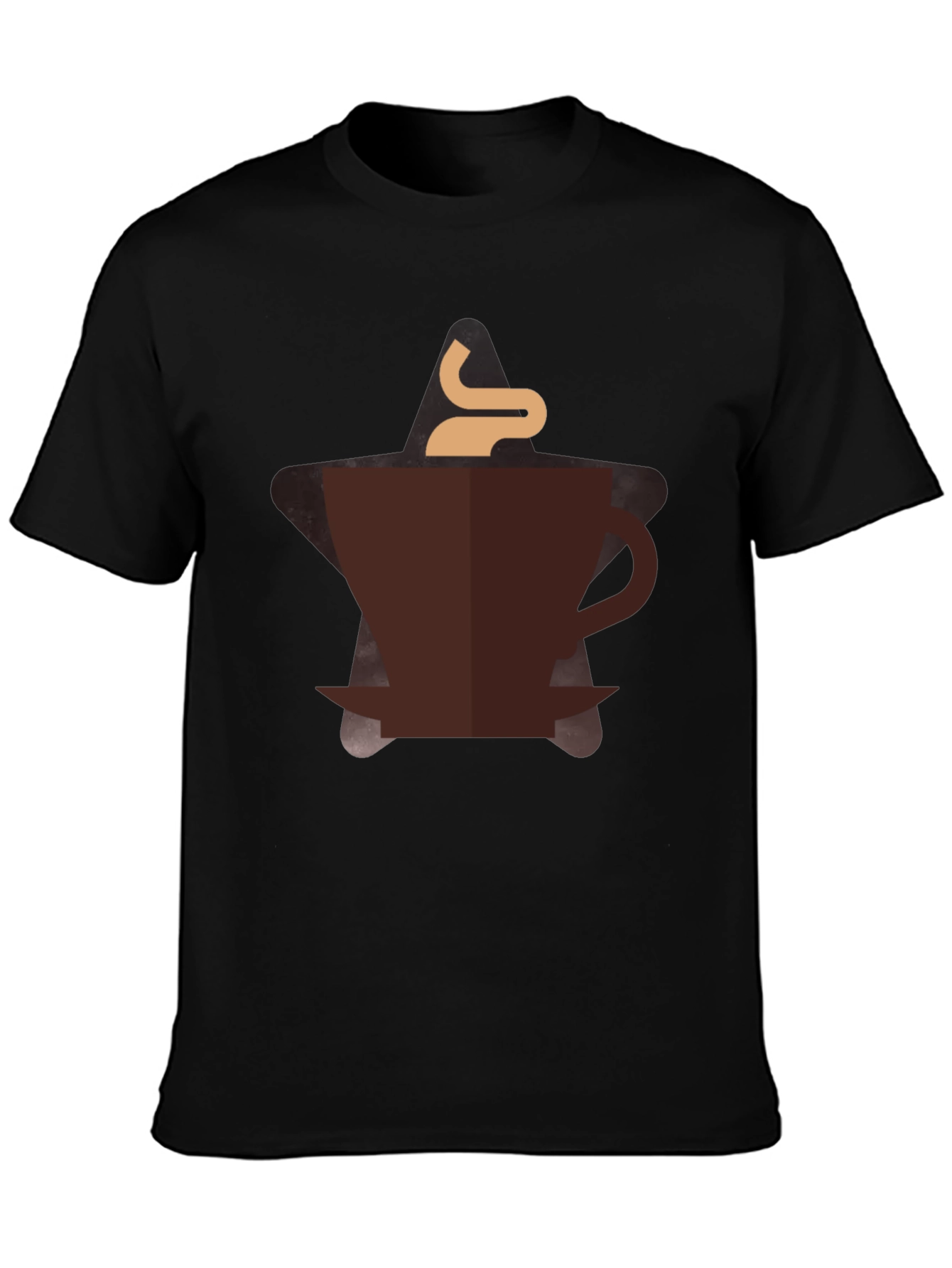 Coffee Lover Graphic Tee - Black Cotton Blend