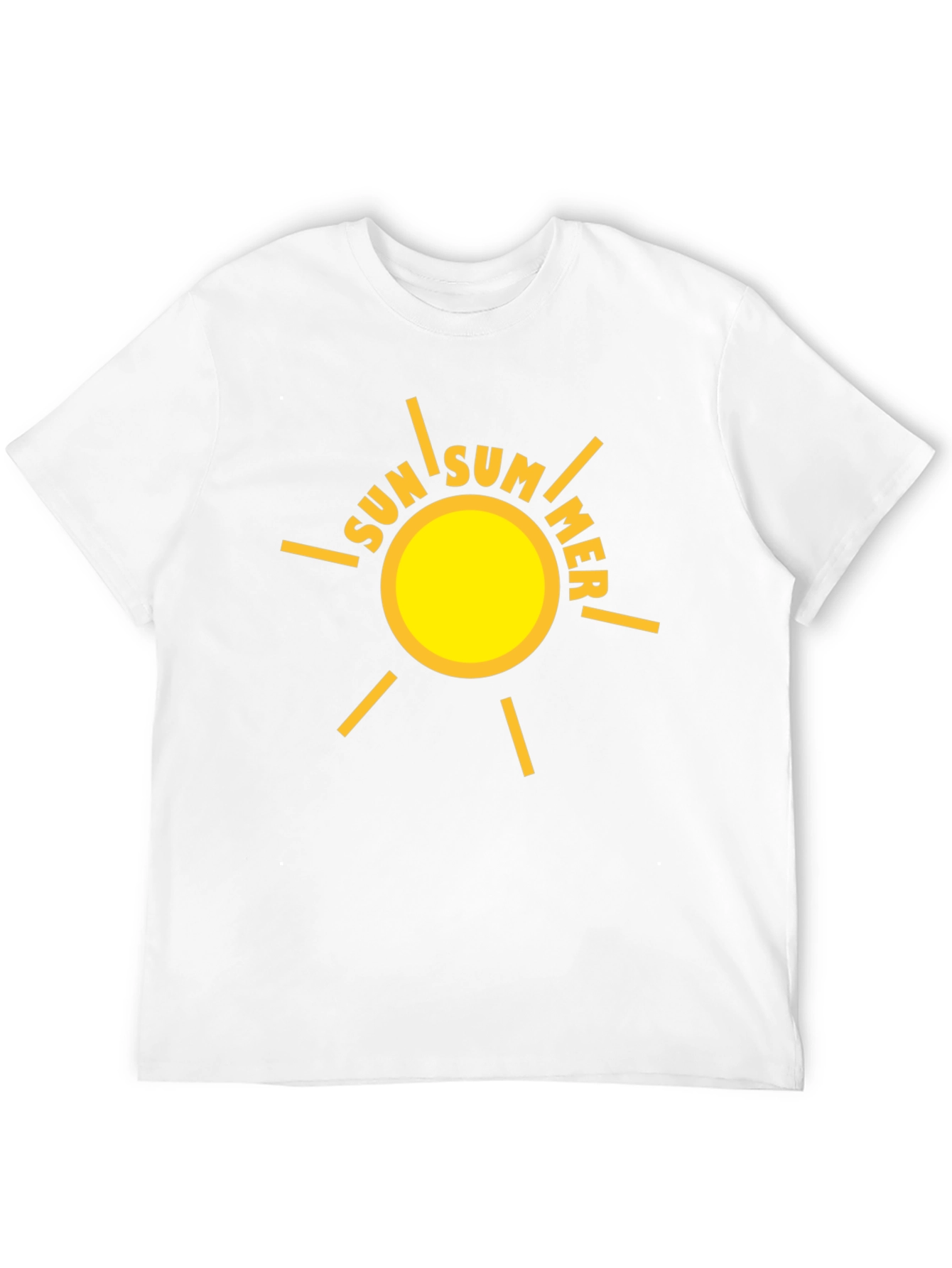 Summer Sun Graphic Tee - Black Cotton T-Shirt
