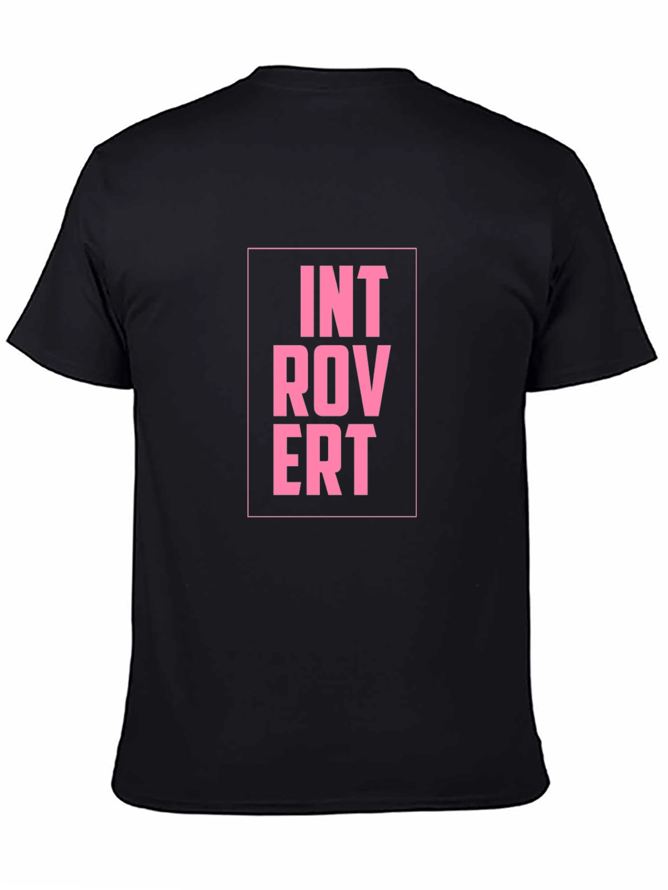 Introvert Graphic Tee - Black Cotton Comfort