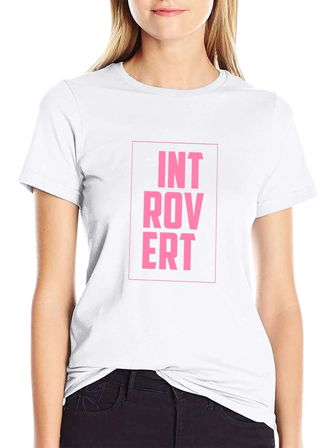 Introvert Graphic Tee - Black Cotton Comfort