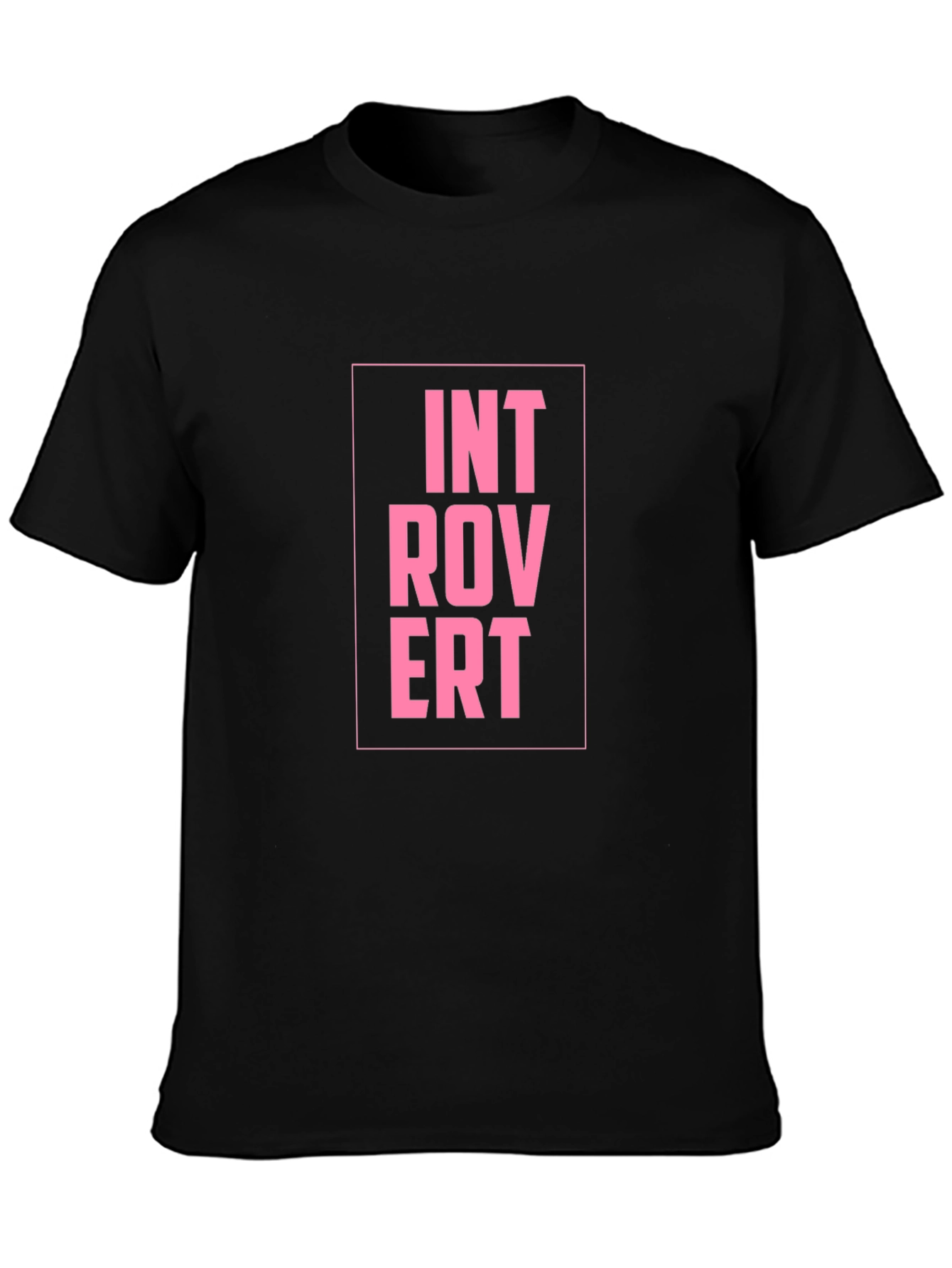 Introvert Graphic Tee - Black Cotton Comfort