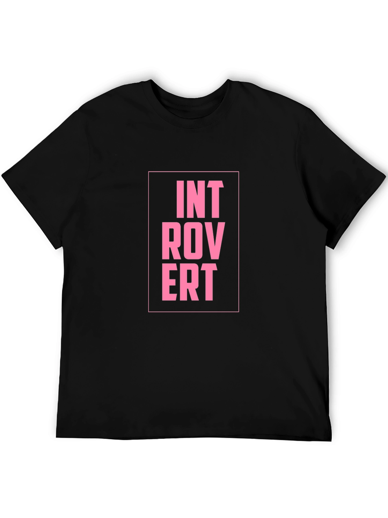 Introvert Graphic Tee - Black Cotton Comfort