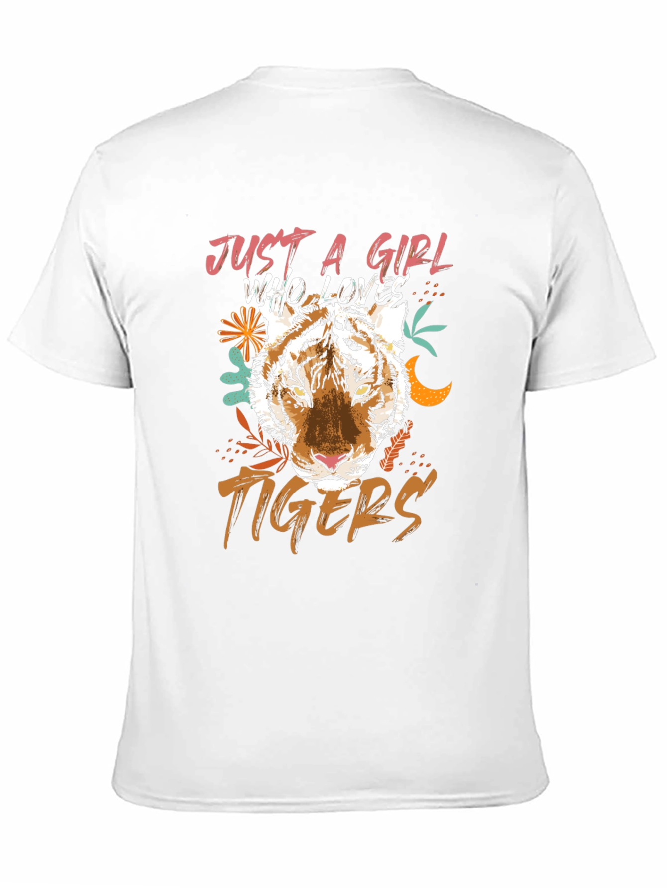 Just a Girl Who Loves Tigers Black Graphic Tee
