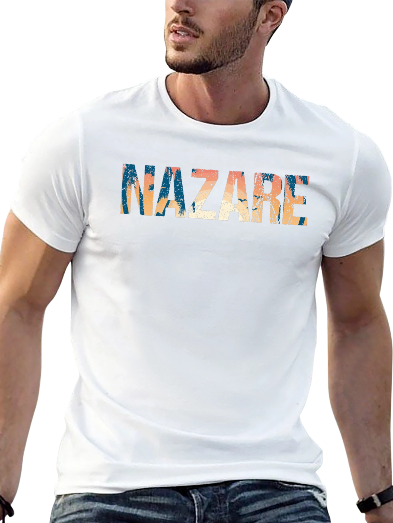 Nazare Graphic Tee - Black Casual T-Shirt