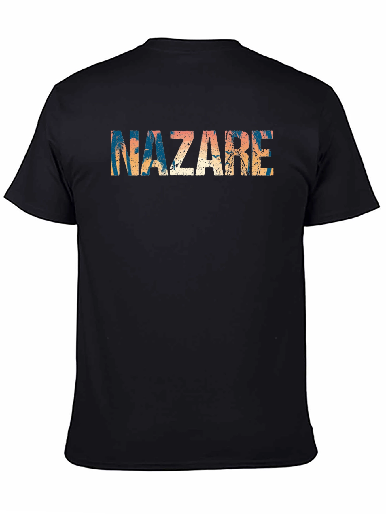 Nazare Graphic Tee - Black Casual T-Shirt