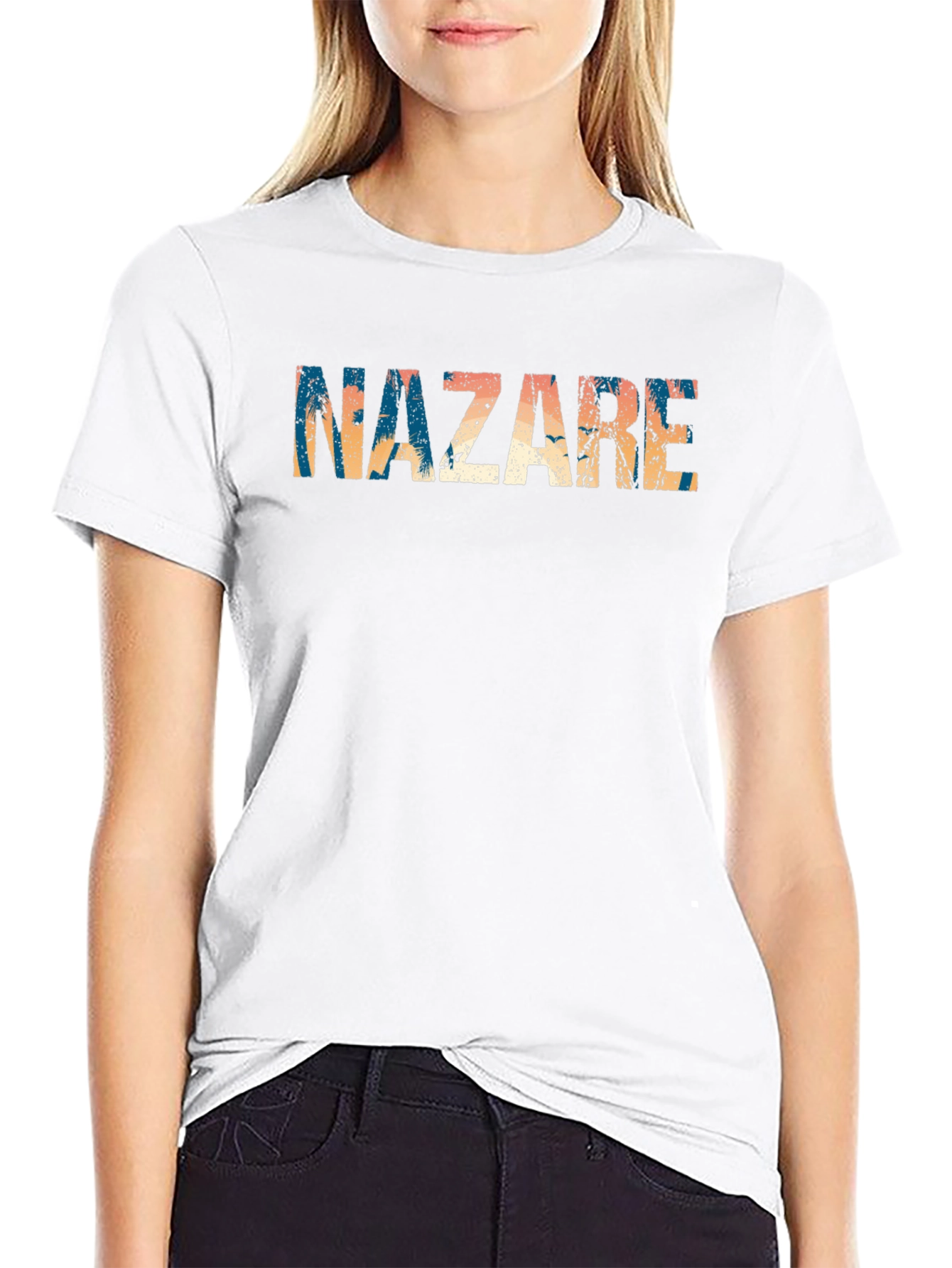 Nazare Graphic Tee - Black Casual T-Shirt