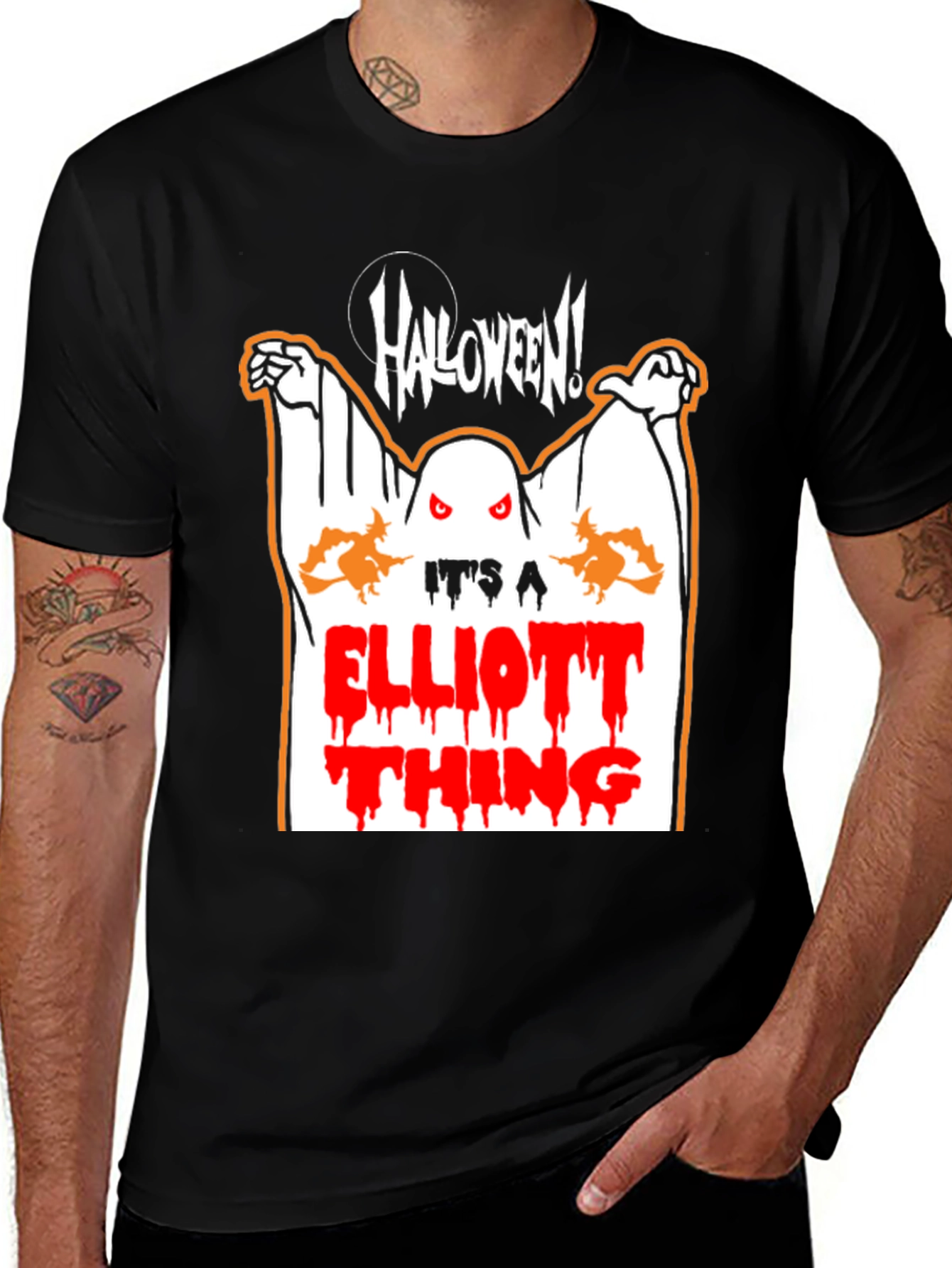 Halloween Ghost Its A Elliott Thing Graphic T-Shirt