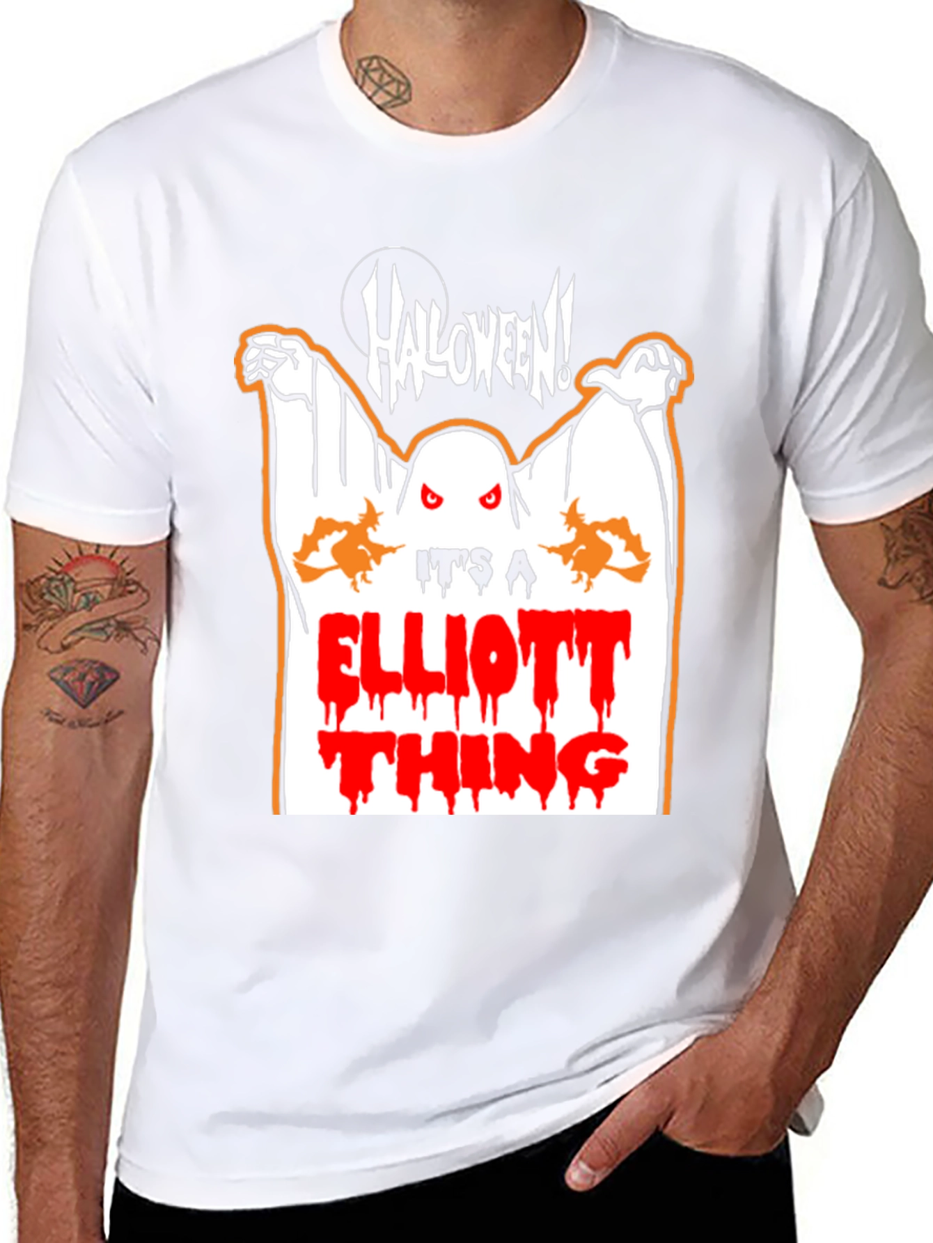 Halloween Ghost Its A Elliott Thing Graphic T-Shirt