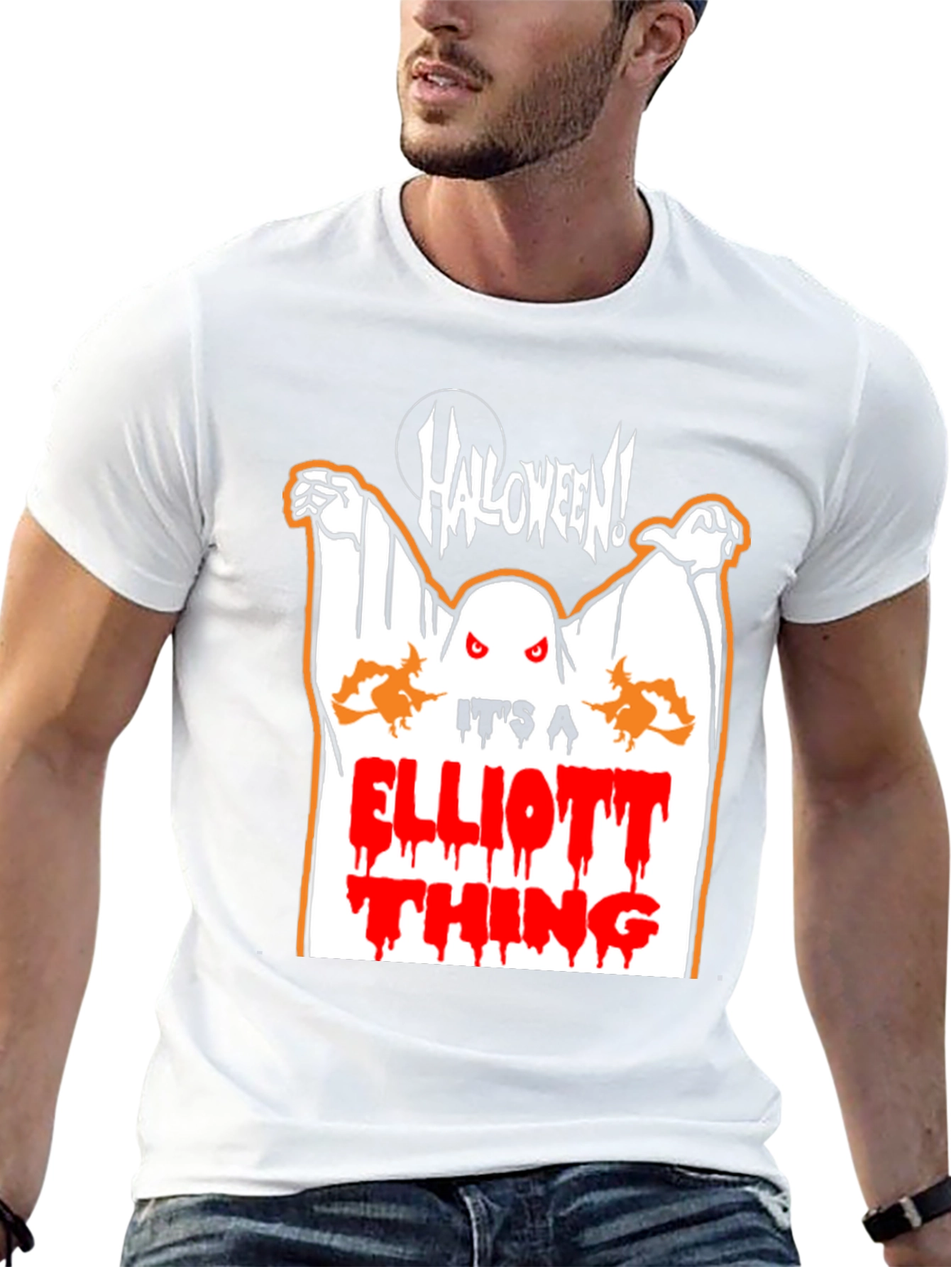 Halloween Ghost Its A Elliott Thing Graphic T-Shirt