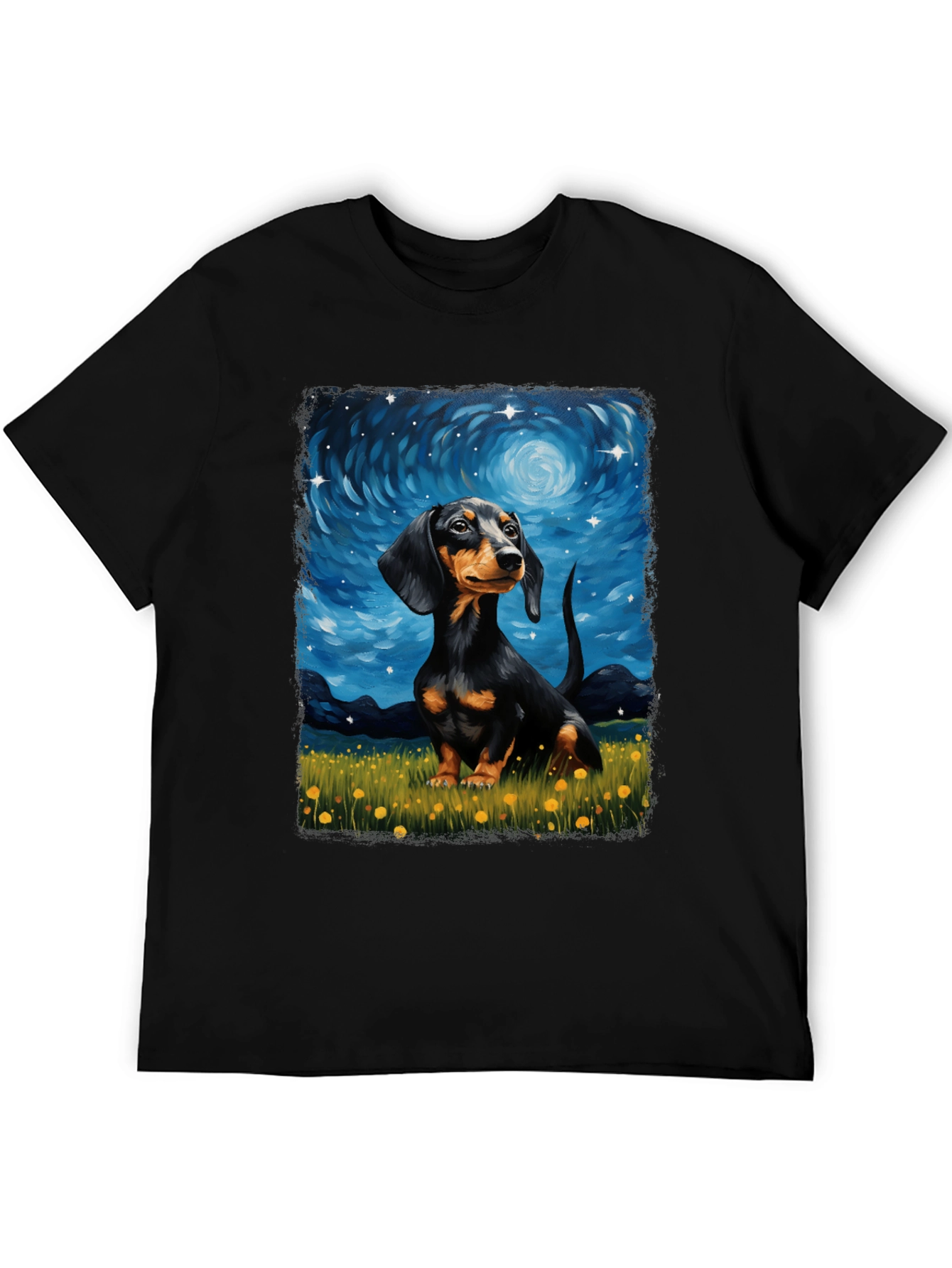 Dachshund Starry Night Graphic Tee
