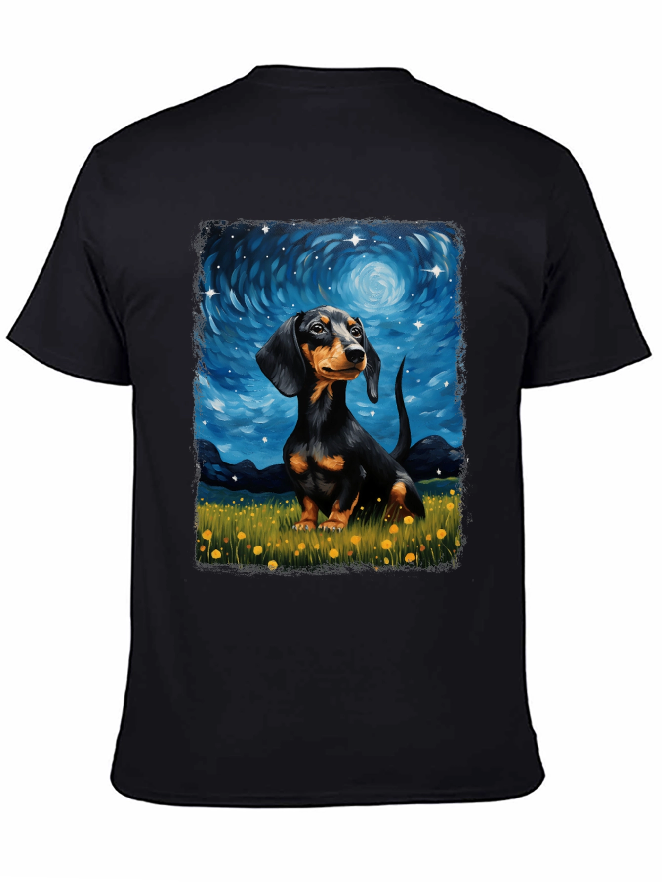 Dachshund Starry Night Graphic Tee