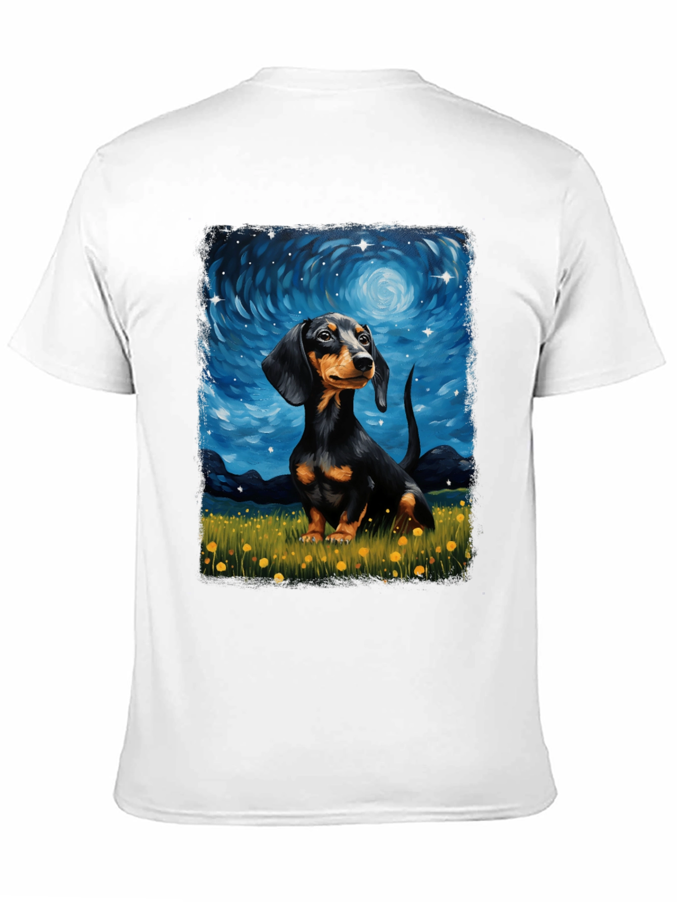 Dachshund Starry Night Graphic Tee