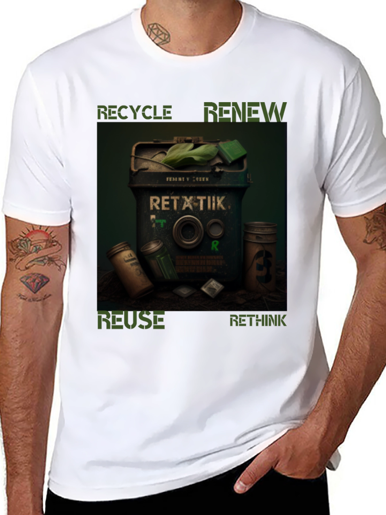 Eco-Friendly T-Shirt - Recycle Renew Reuse Rethink