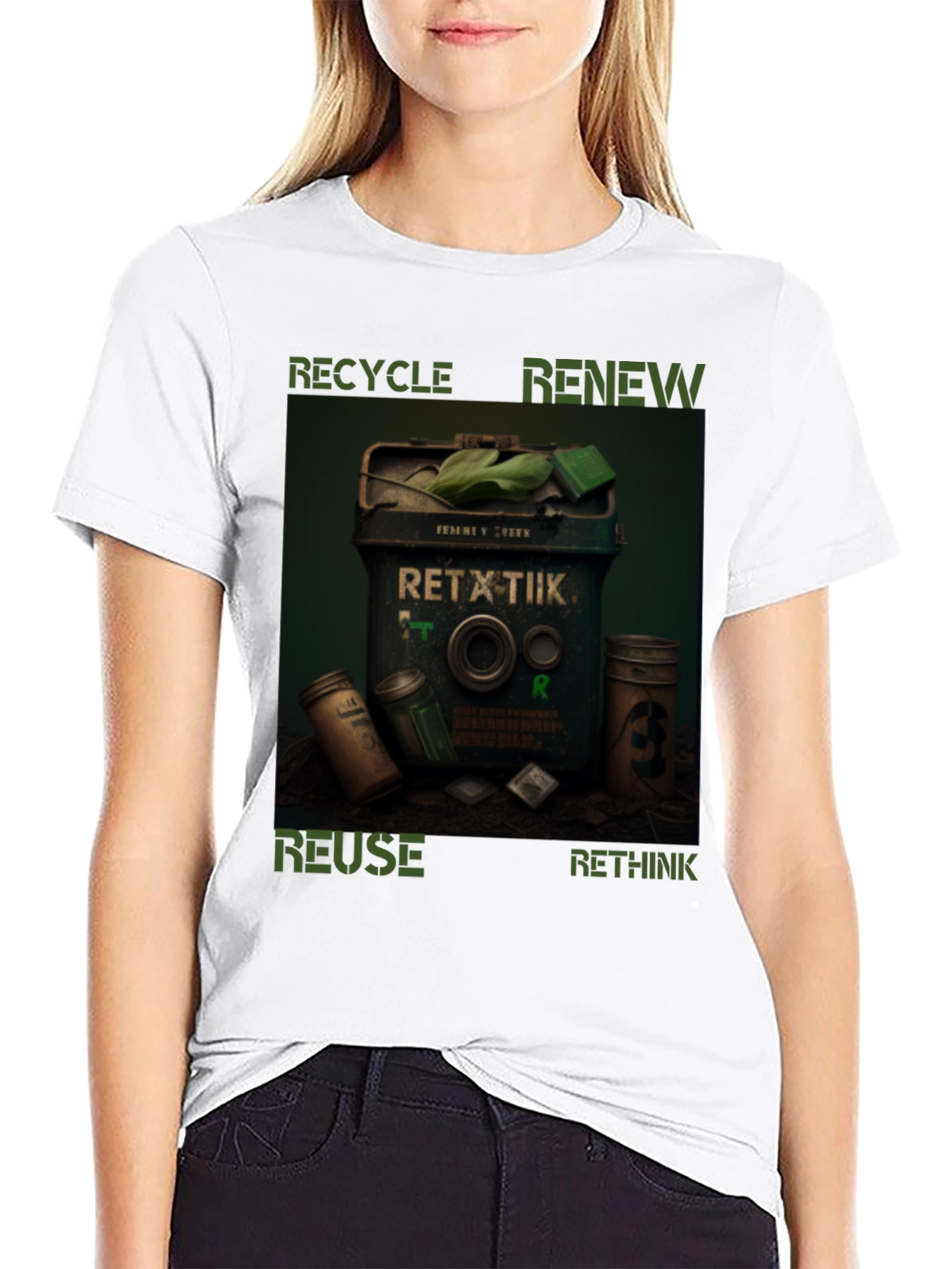 Eco-Friendly T-Shirt - Recycle Renew Reuse Rethink