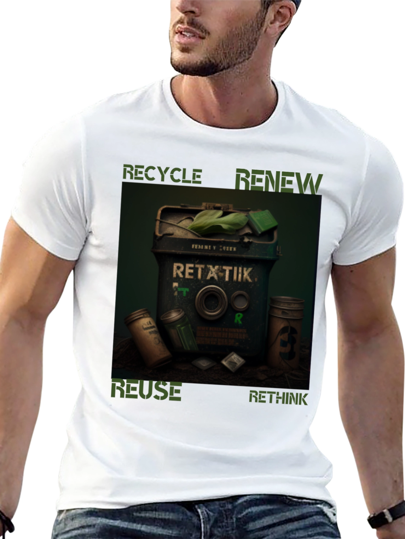 Eco-Friendly T-Shirt - Recycle Renew Reuse Rethink