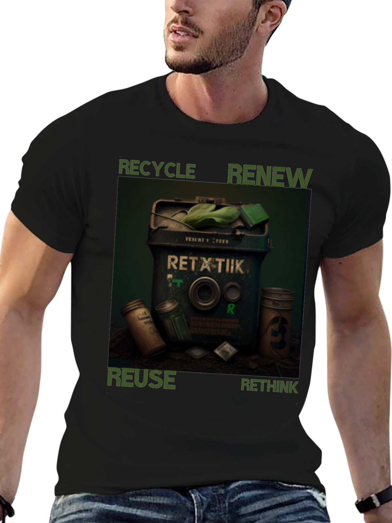 Eco-Friendly T-Shirt - Recycle Renew Reuse Rethink