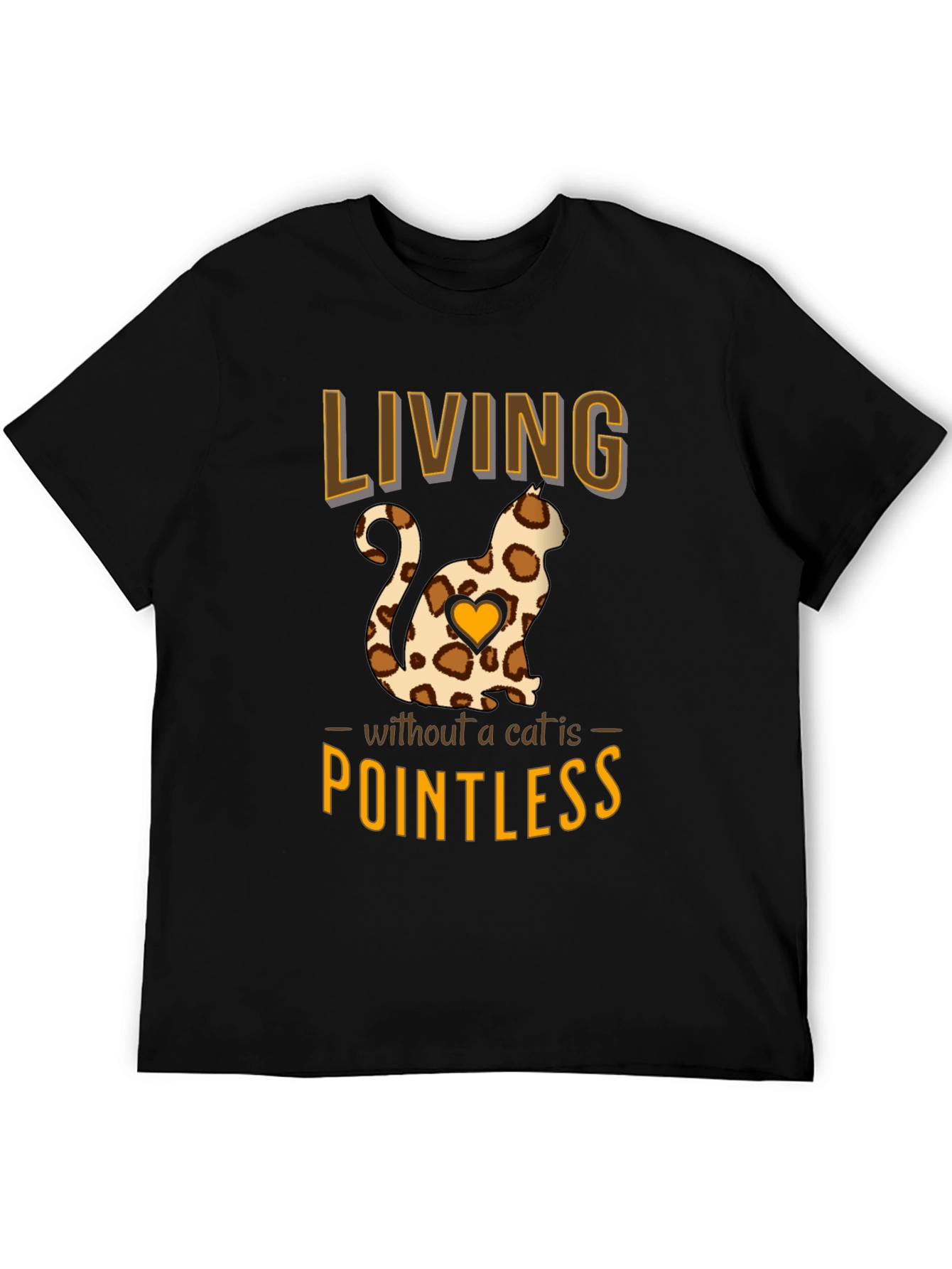 Cat Lover T-Shirt: Living Without a Cat is Pointless