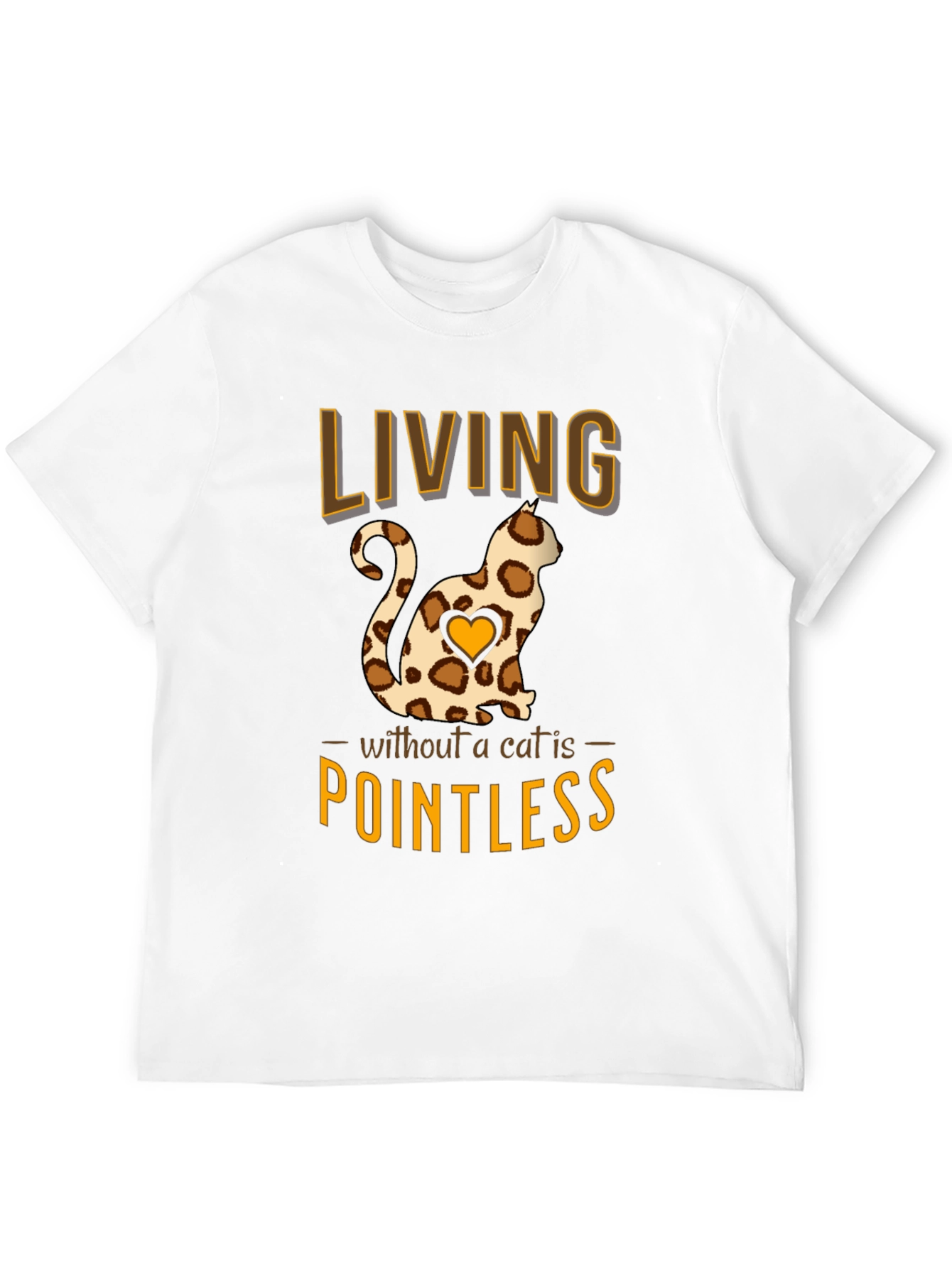 Cat Lover T-Shirt: Living Without a Cat is Pointless