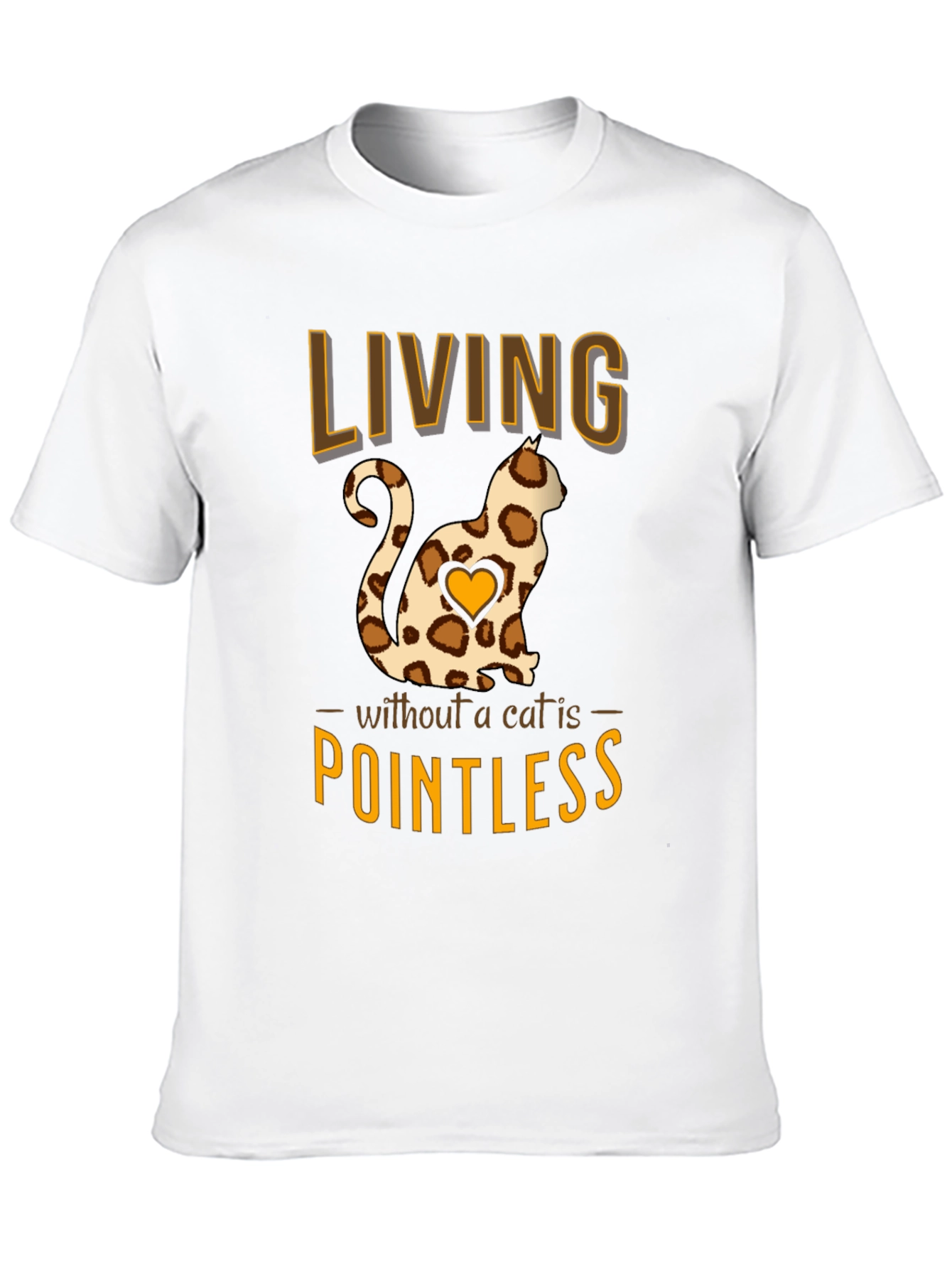 Cat Lover T-Shirt: Living Without a Cat is Pointless