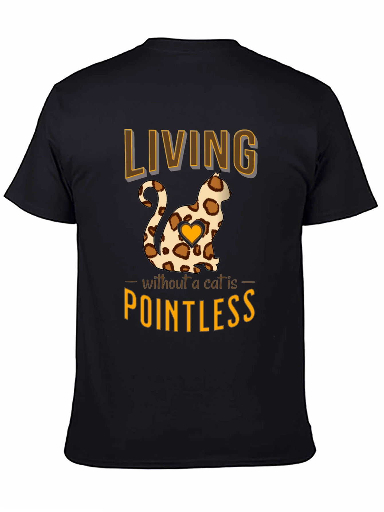Cat Lover T-Shirt: Living Without a Cat is Pointless