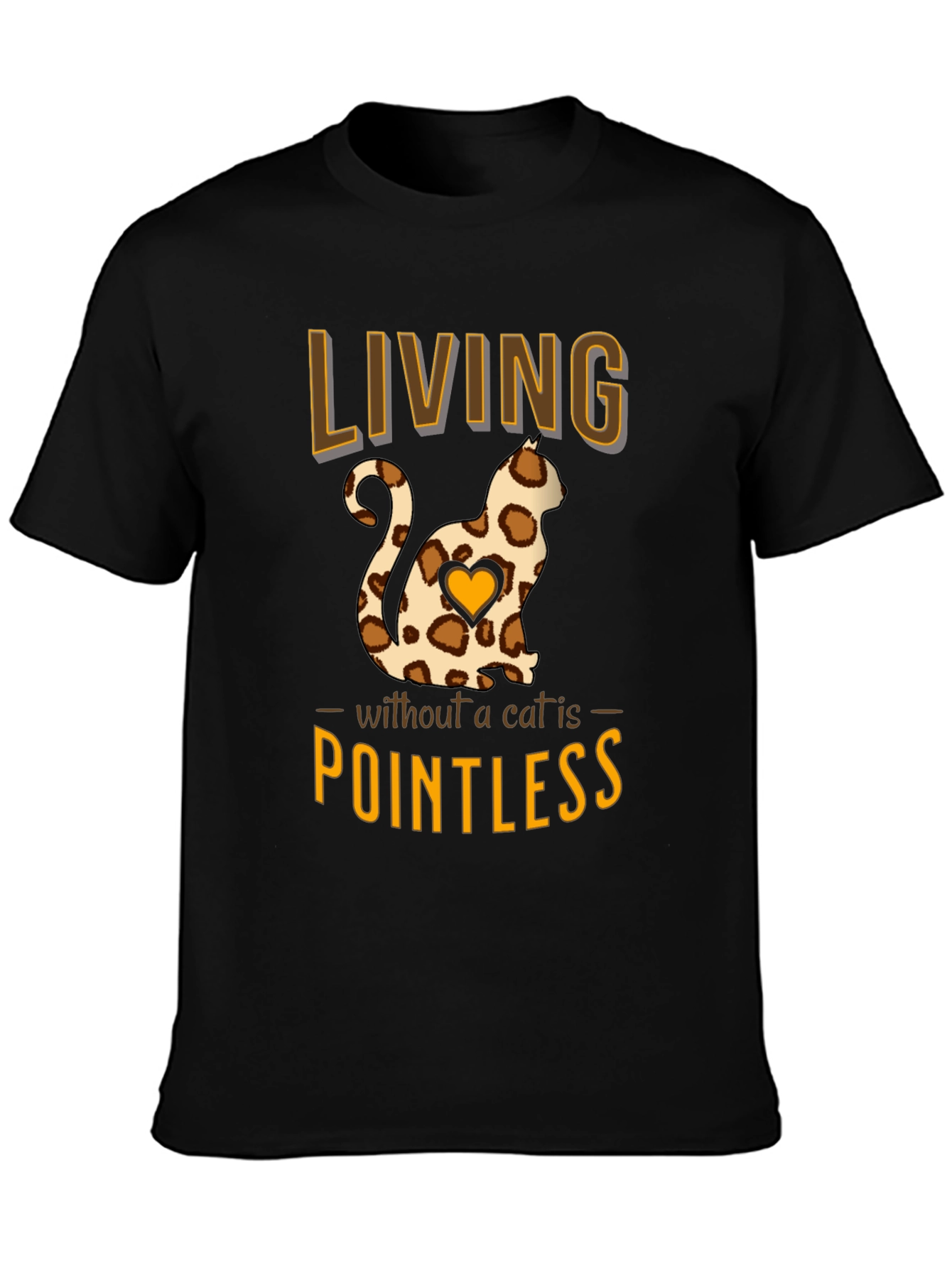 Cat Lover T-Shirt: Living Without a Cat is Pointless
