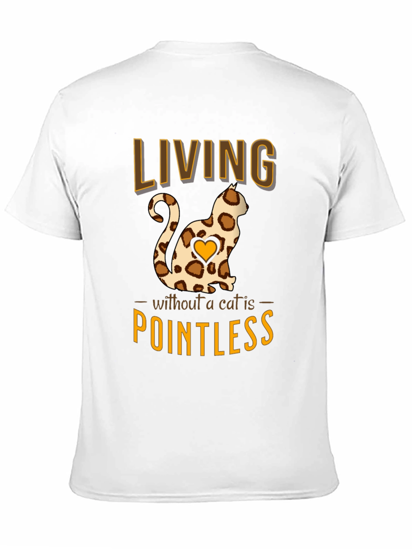 Cat Lover T-Shirt: Living Without a Cat is Pointless