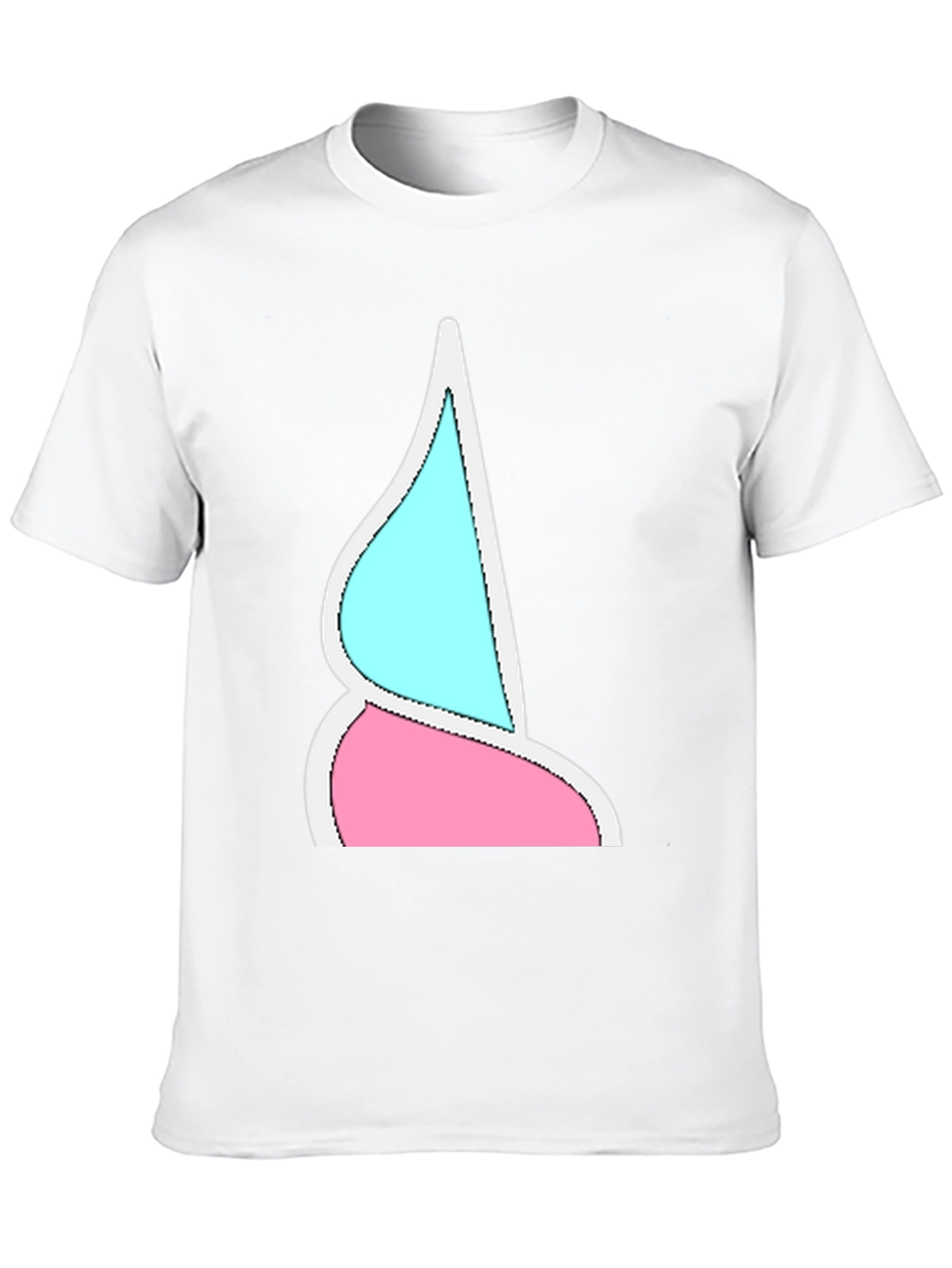 Funky Two-Toned Graphic Tee - Black