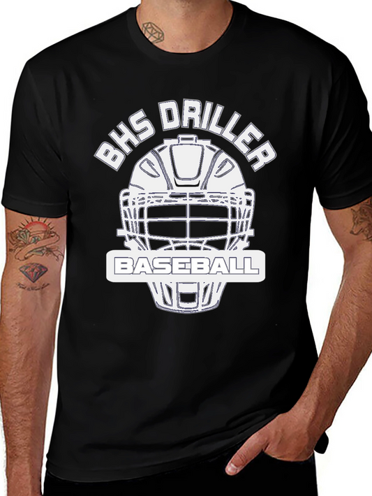 BHS Driller Baseball Black T-Shirt