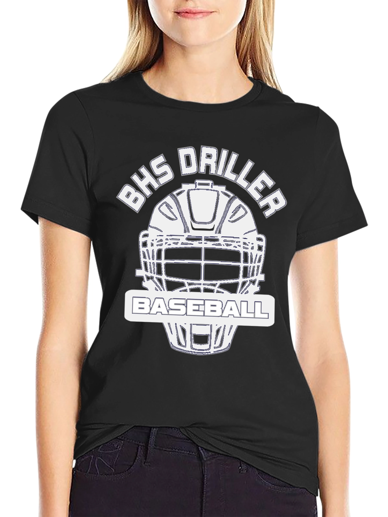 BHS Driller Baseball Black T-Shirt