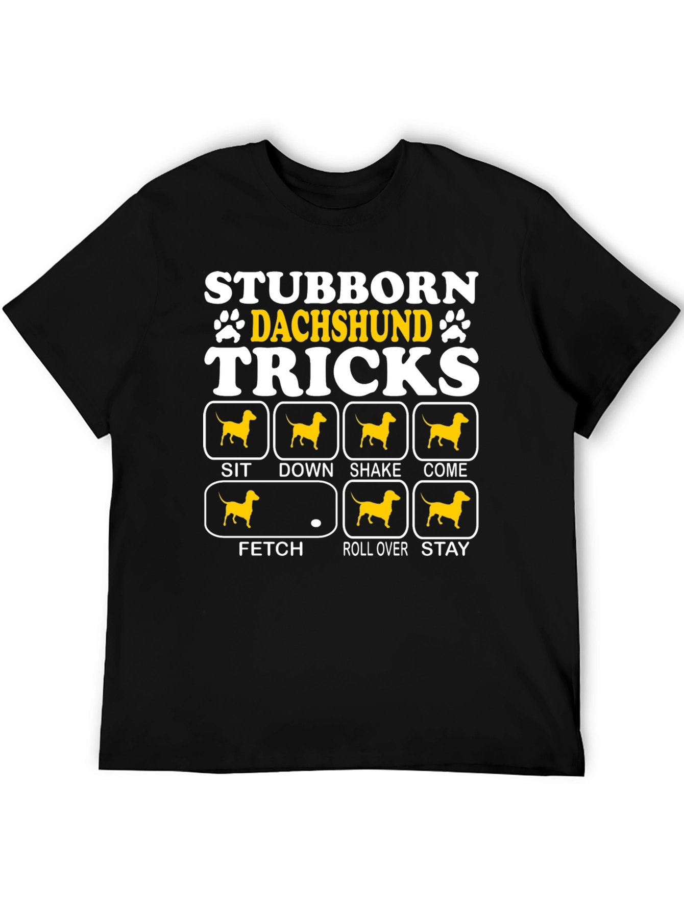 Stubborn Dachshund Tricks Graphic T-Shirt