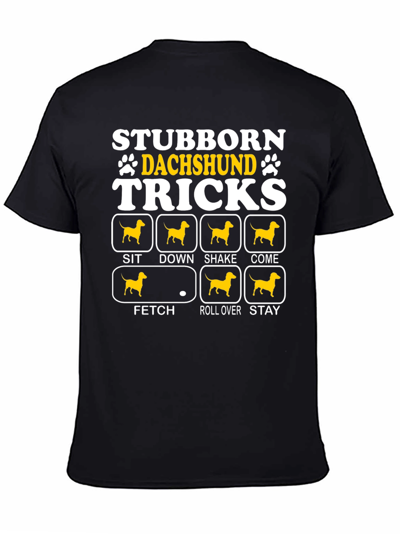 Stubborn Dachshund Tricks Graphic T-Shirt