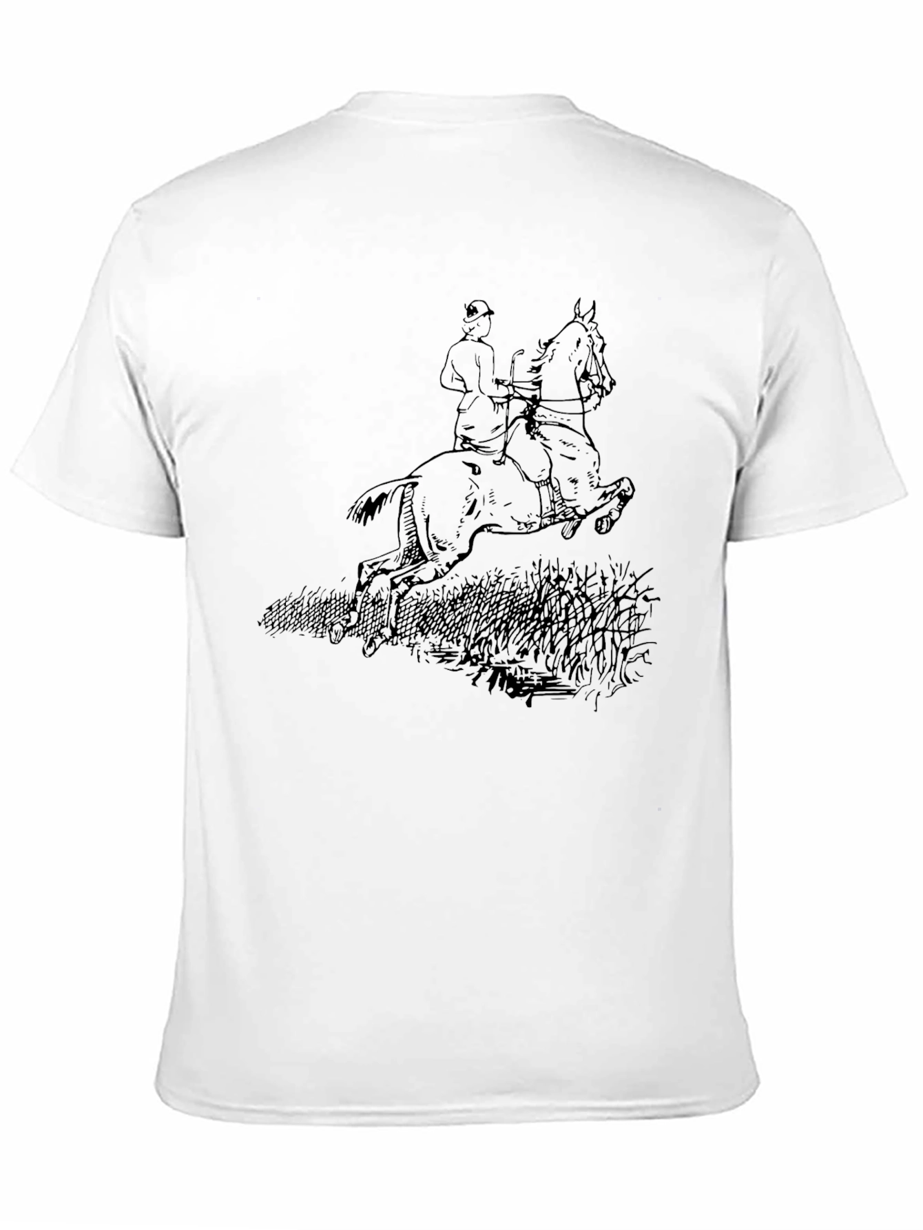 Equestrian Horse Riding Graphic Tee - Black