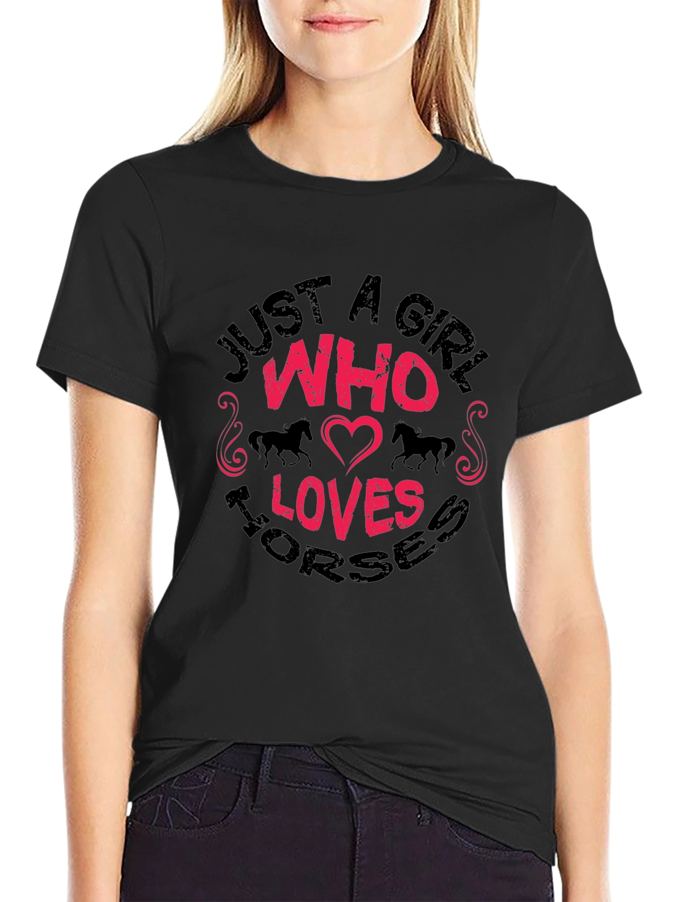 Just A Girl Who Loves Horses Graphic T-Shirt