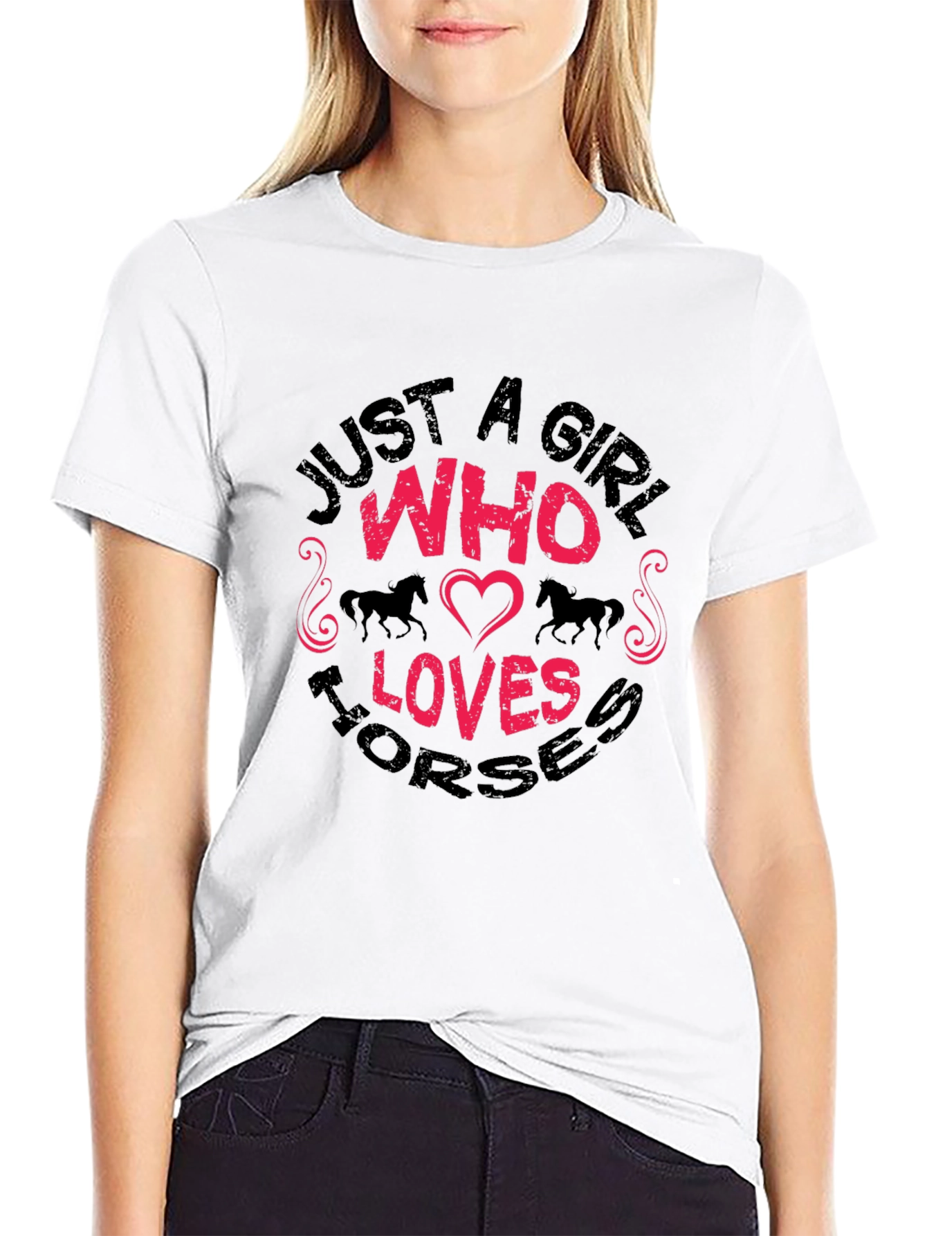 Just A Girl Who Loves Horses Graphic T-Shirt