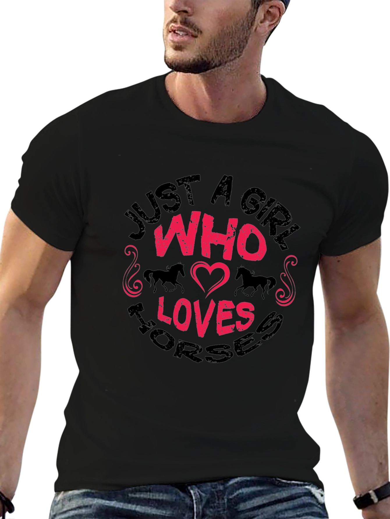Just A Girl Who Loves Horses Graphic T-Shirt