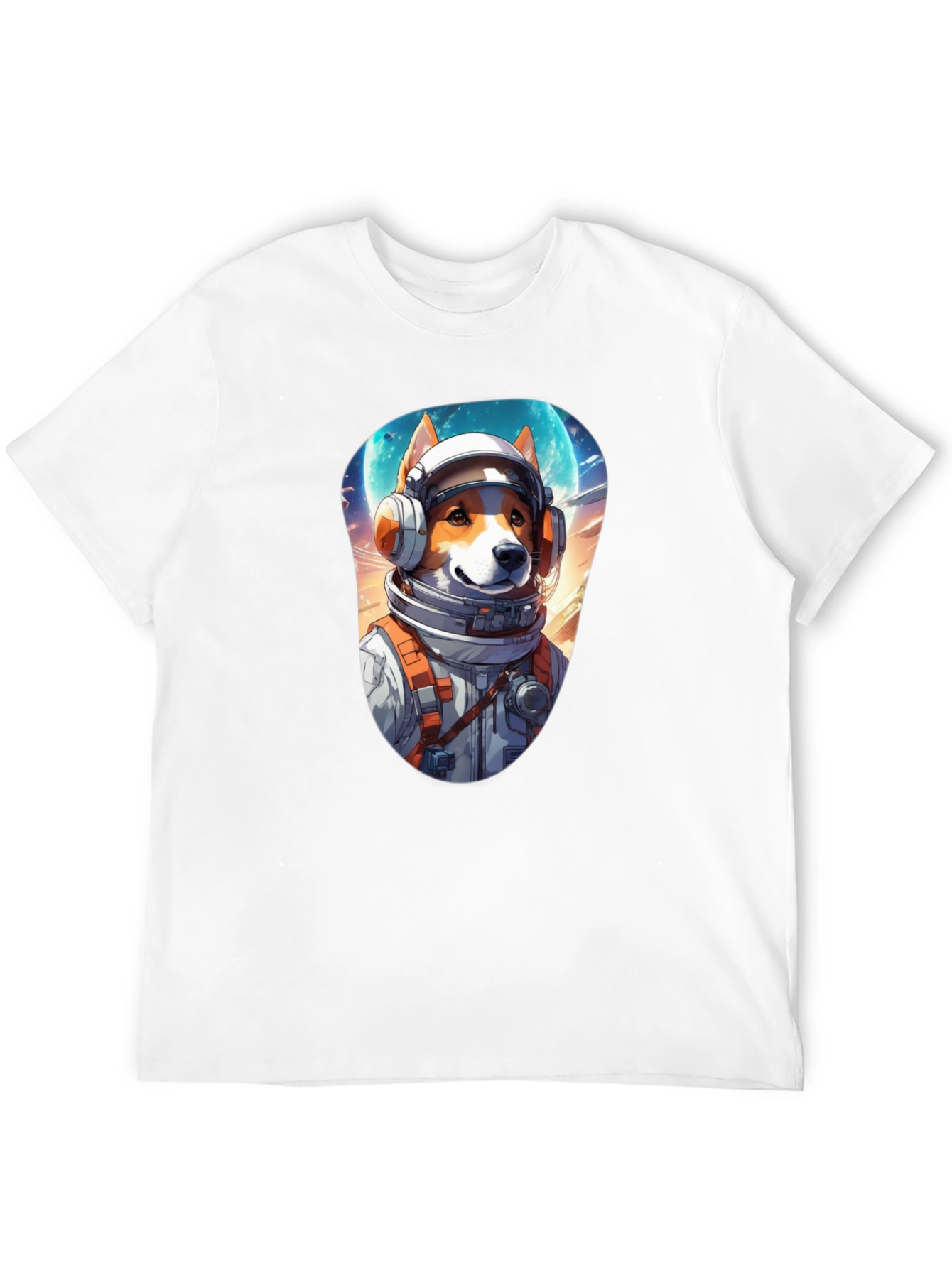 Astronaut Dog Graphic T-Shirt - Space Pup Tee