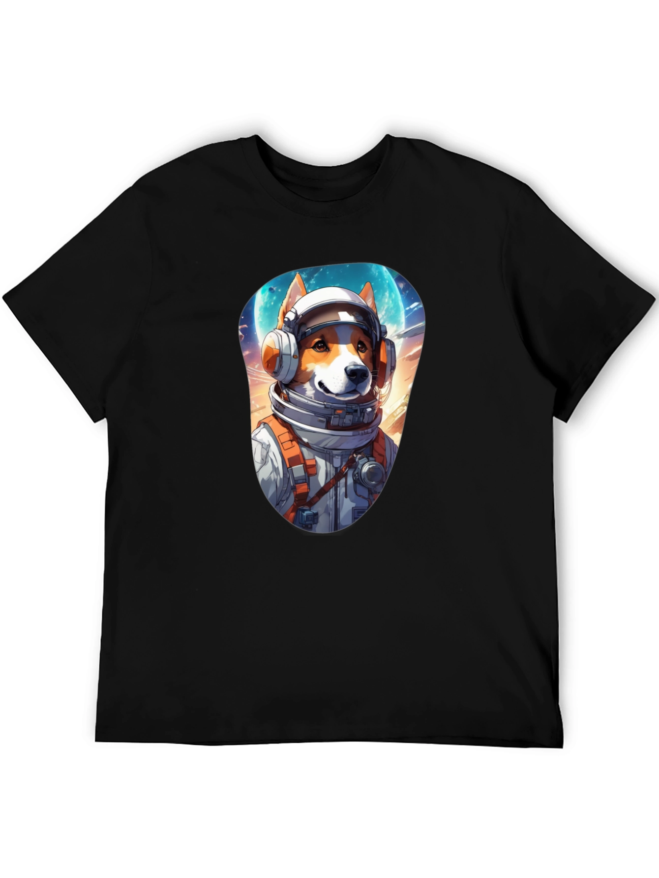Astronaut Dog Graphic T-Shirt - Space Pup Tee