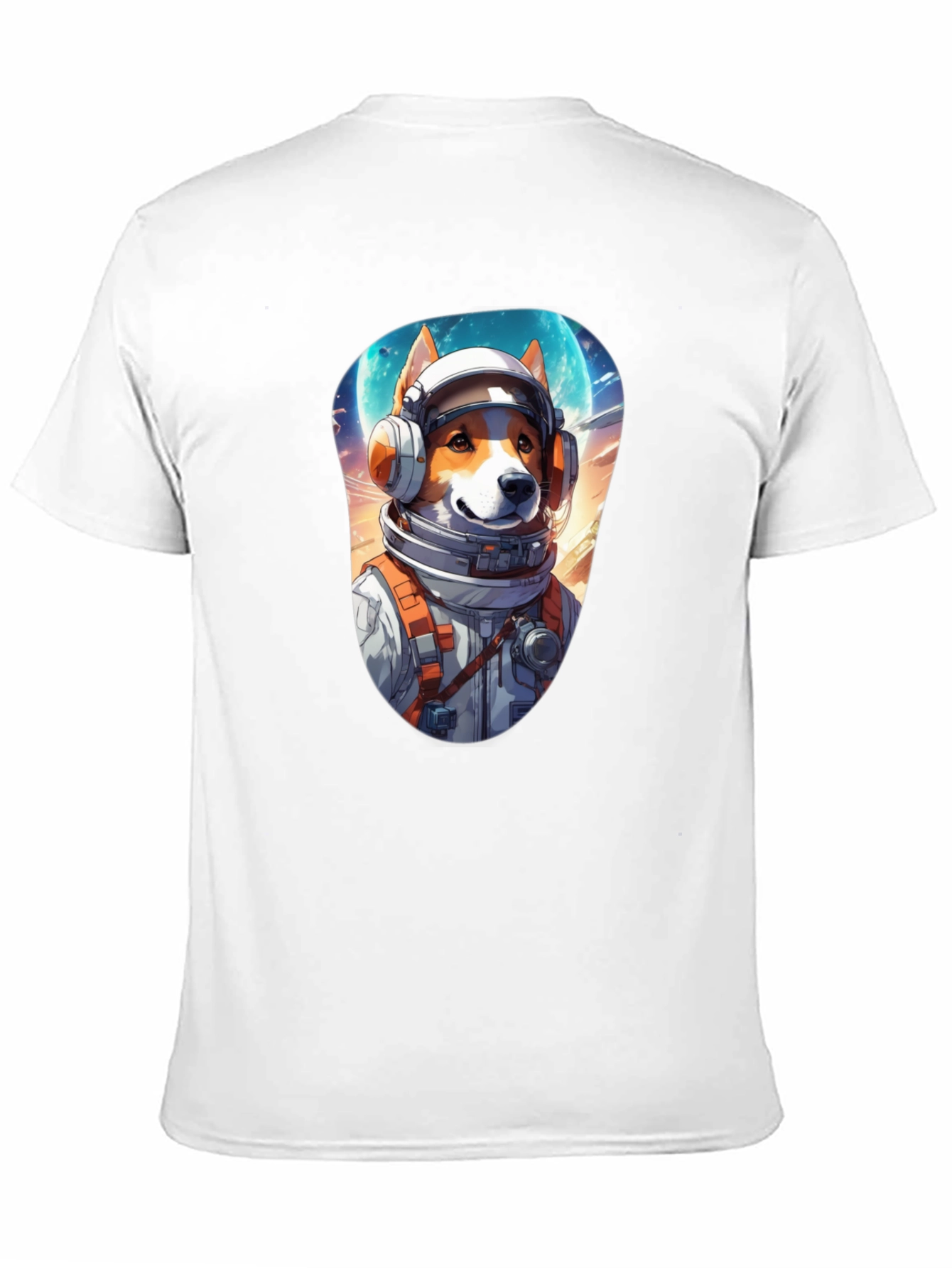 Astronaut Dog Graphic T-Shirt - Space Pup Tee