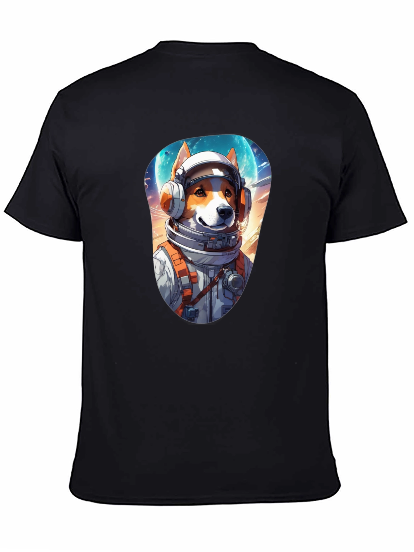 Astronaut Dog Graphic T-Shirt - Space Pup Tee